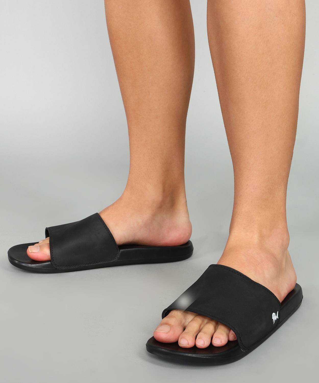 Neemans Men Black Slides - Image 5