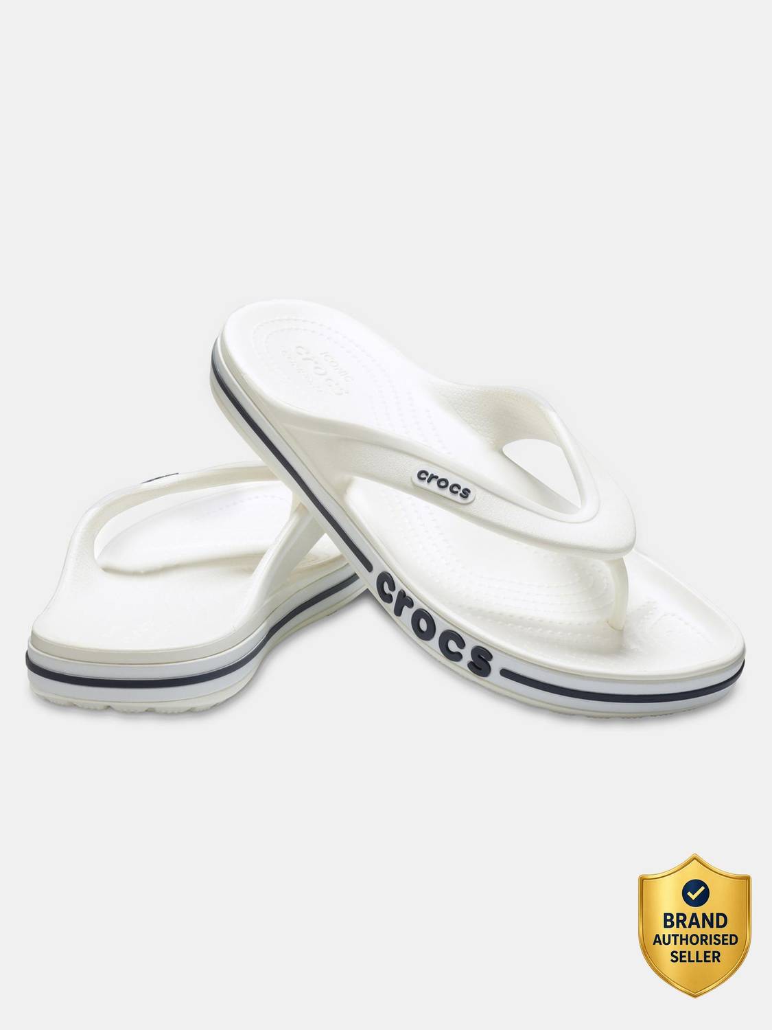 CROCS Unisex Bayaband Flip Flops White