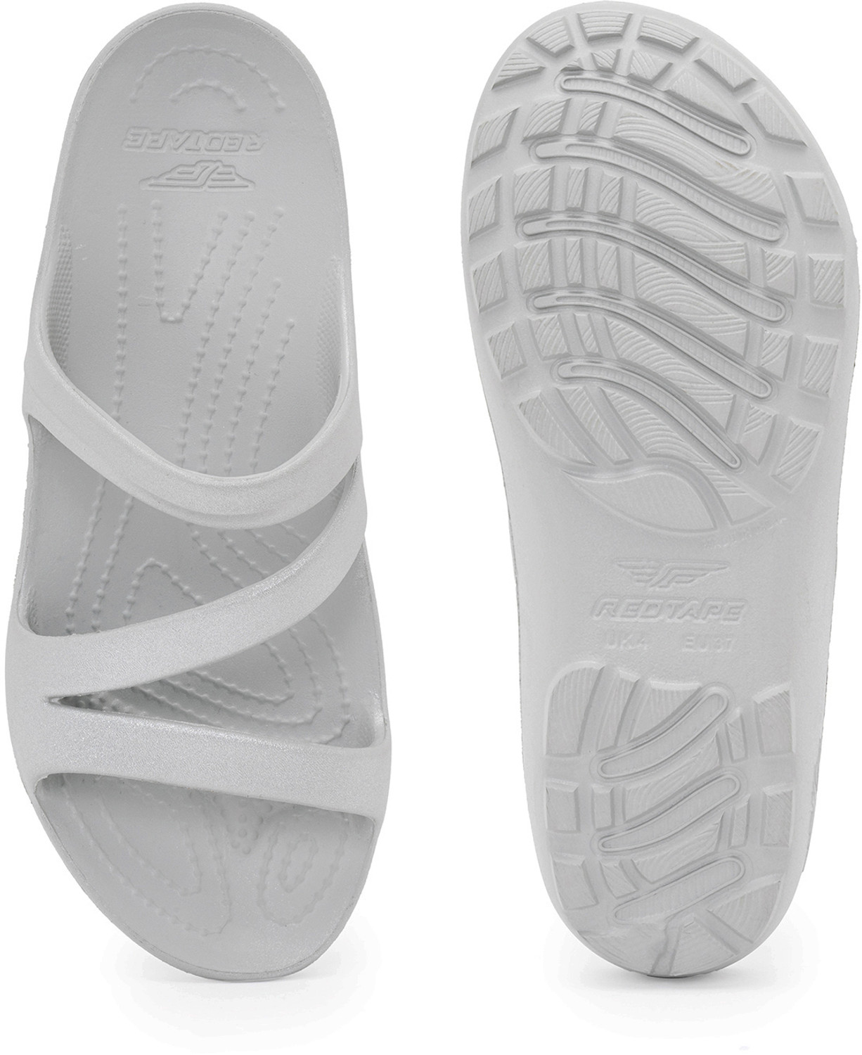 Image of RED TAPE Women Slides (Grey, 7)