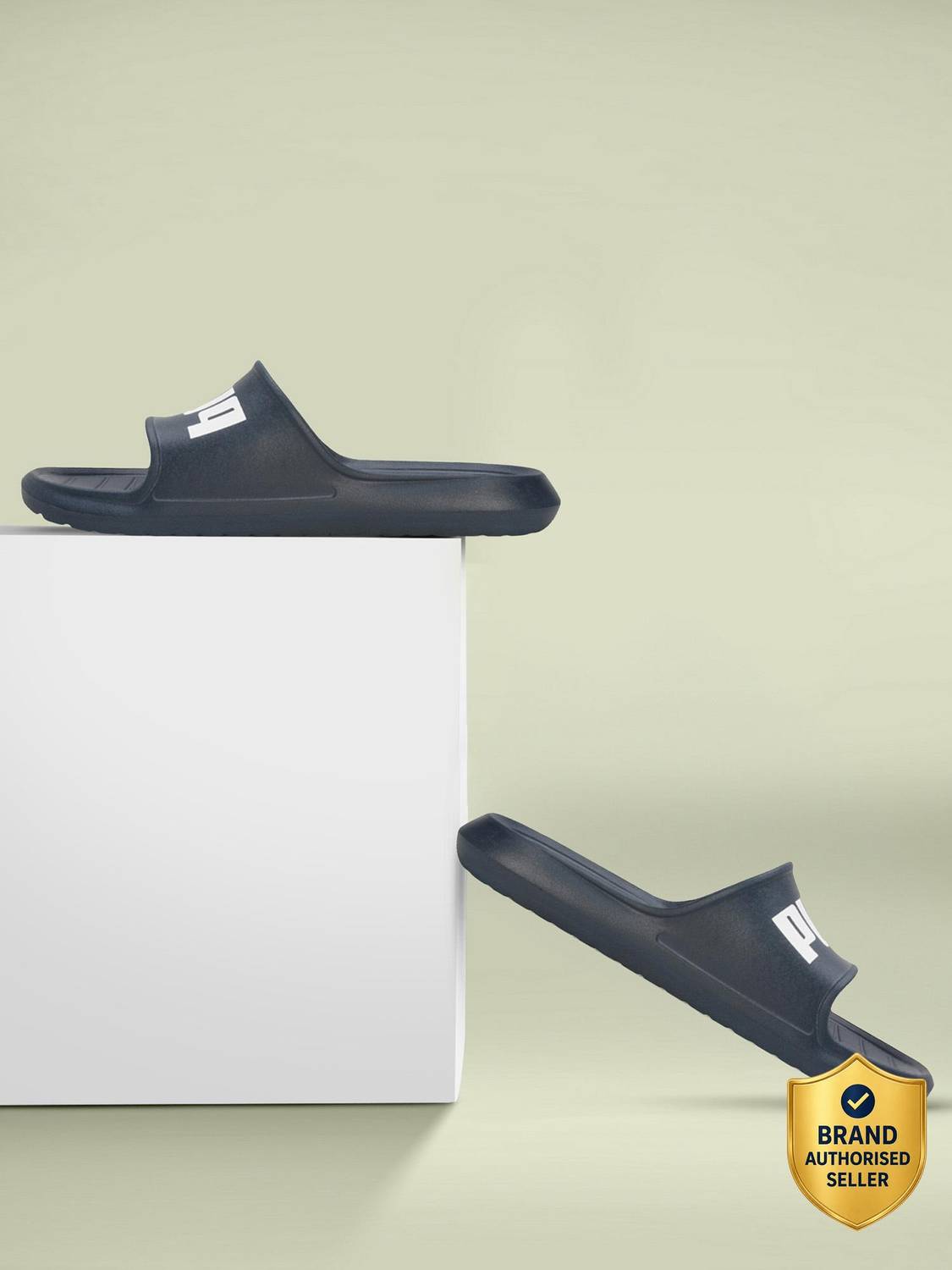PUMA Men Divecat V2 Lite Res Slides Blue - Image 1