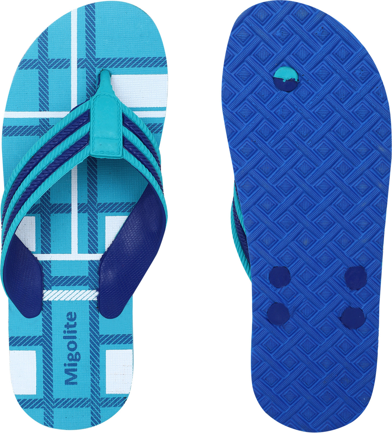 Image of MIGOLITE Men Migolite Men s Stylish Checked Flip Flops Soft Sole Casual Comfort Slippers