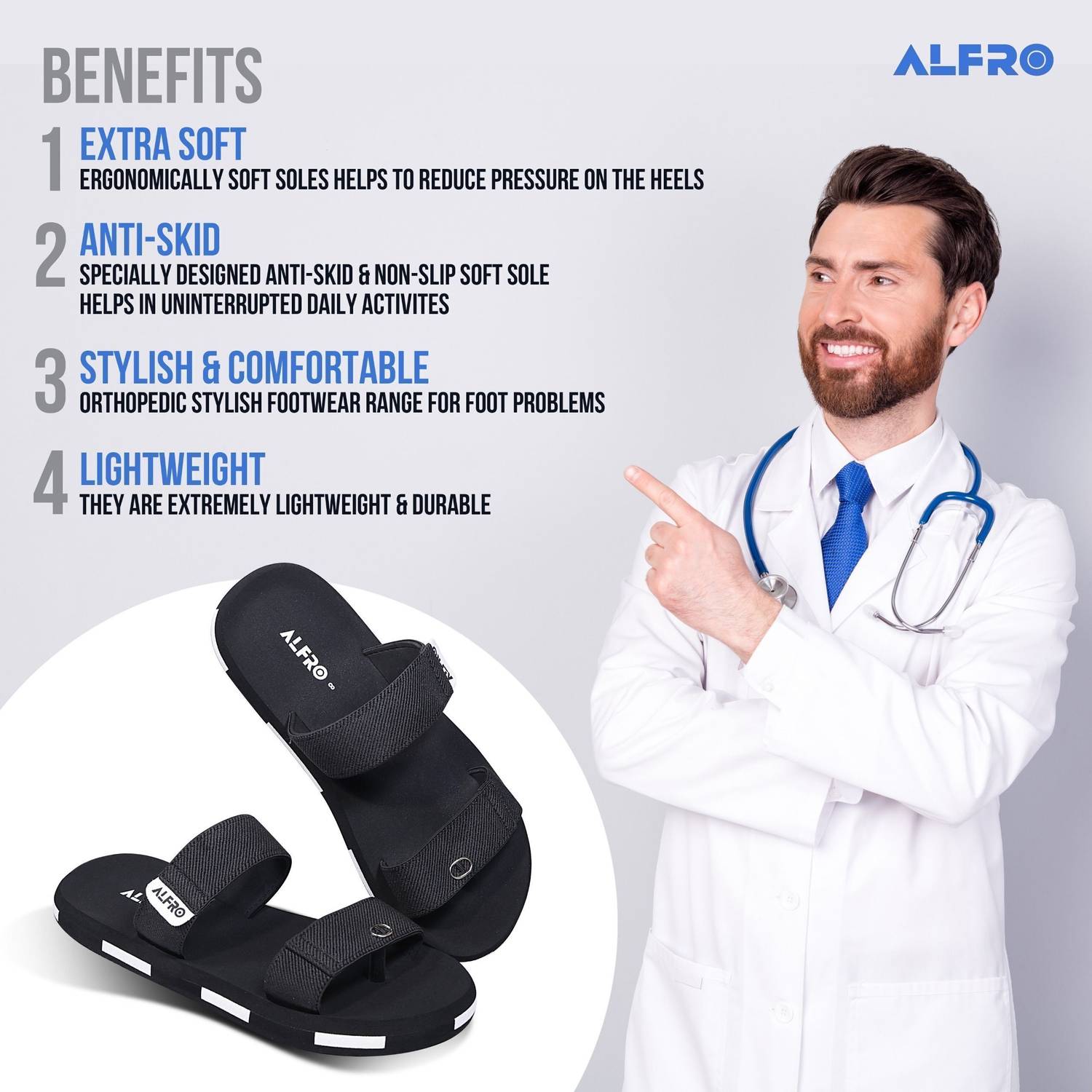 Alfro Men Lightweight Dailywear Slippers - Image 5