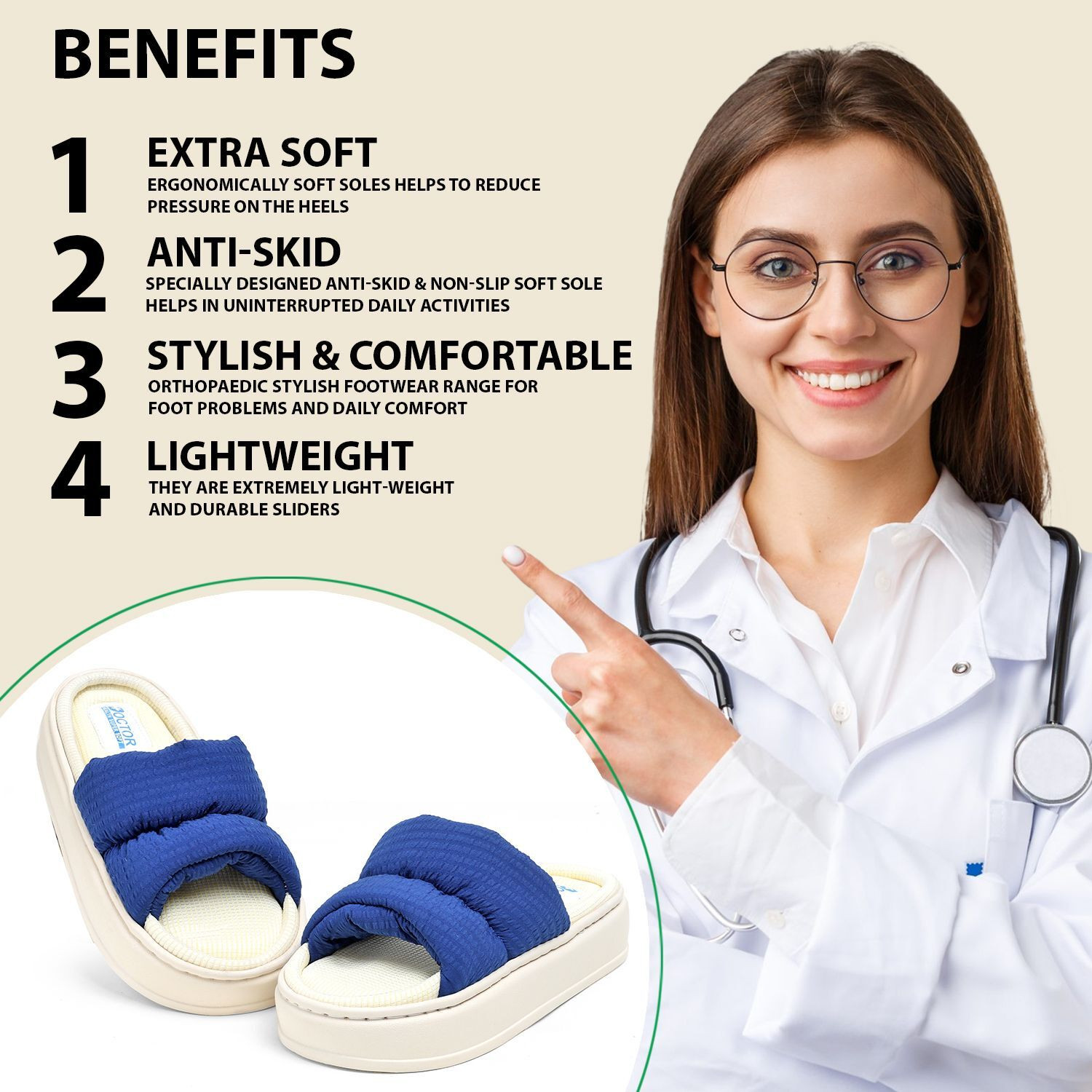 Image of Doctor Health Super Soft Women Newly Launch|Classic Ultra Soft|Cushion|Comfort|Premium|Stylish Flip Flops