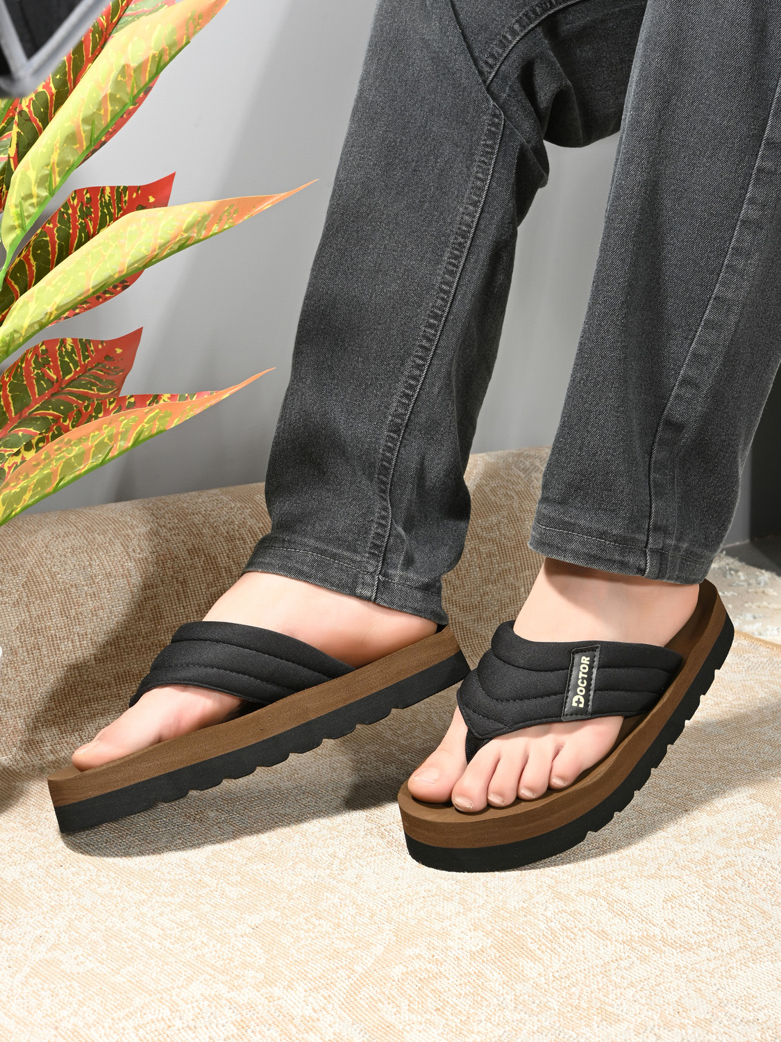 Image of DOCTOR FEEL SOFT Men Orthopedic|Soft Footbed|Lightweight Feel|Anti-Slip|All-Day Comfort Slippers