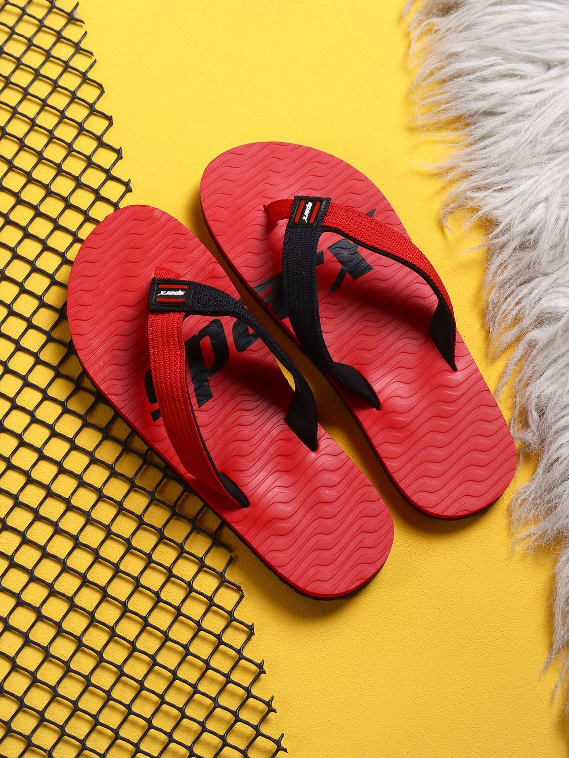 Sparx Men Red Flip Flops - Image 2