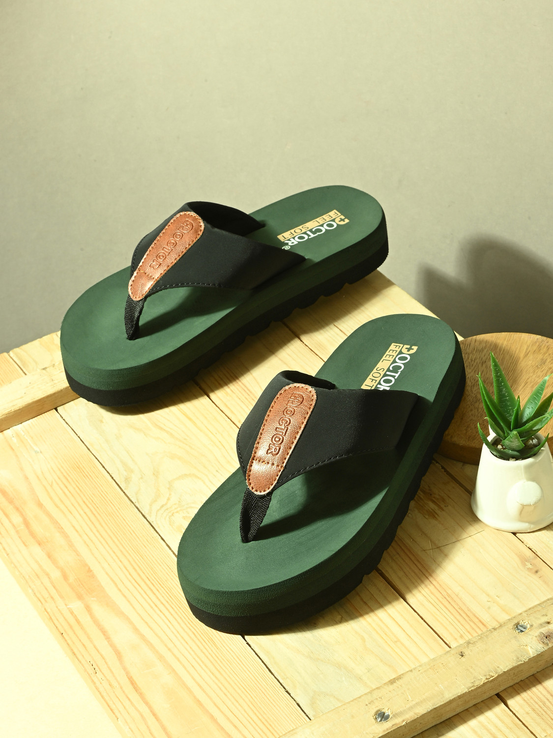 Image of DOCTOR FEEL SOFT Men Men Orthopedic Slippers for Men Flexible Soft Cushion Sole Slippers Flip Flops