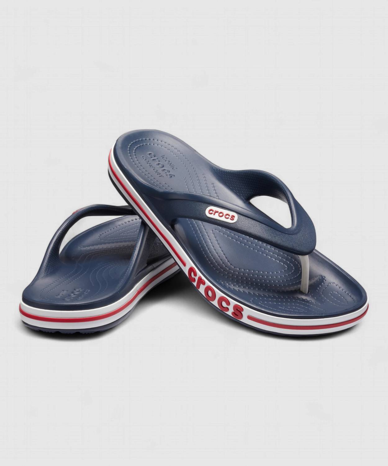 CROCS Unisex Bayaband Flip Flops Blue - Image 4