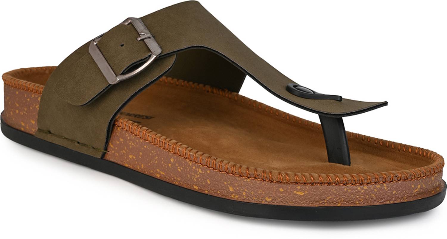 ALBERTO TORRESI Men Green Flip Flops - Image 1