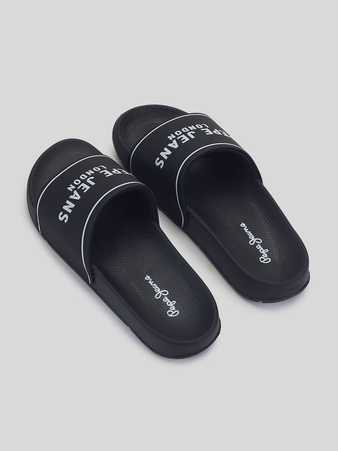 Pepe Jeans Men Slides (Black , 8)