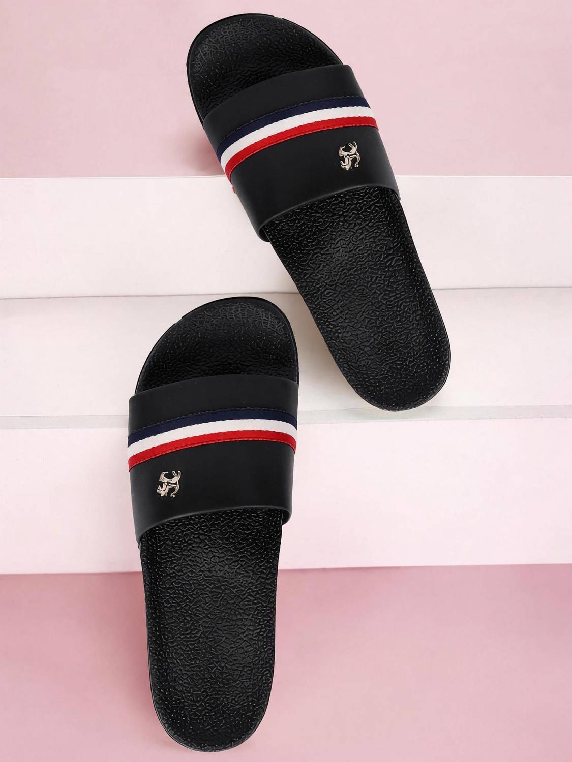 Foot Print Men Slides Black - Image 3