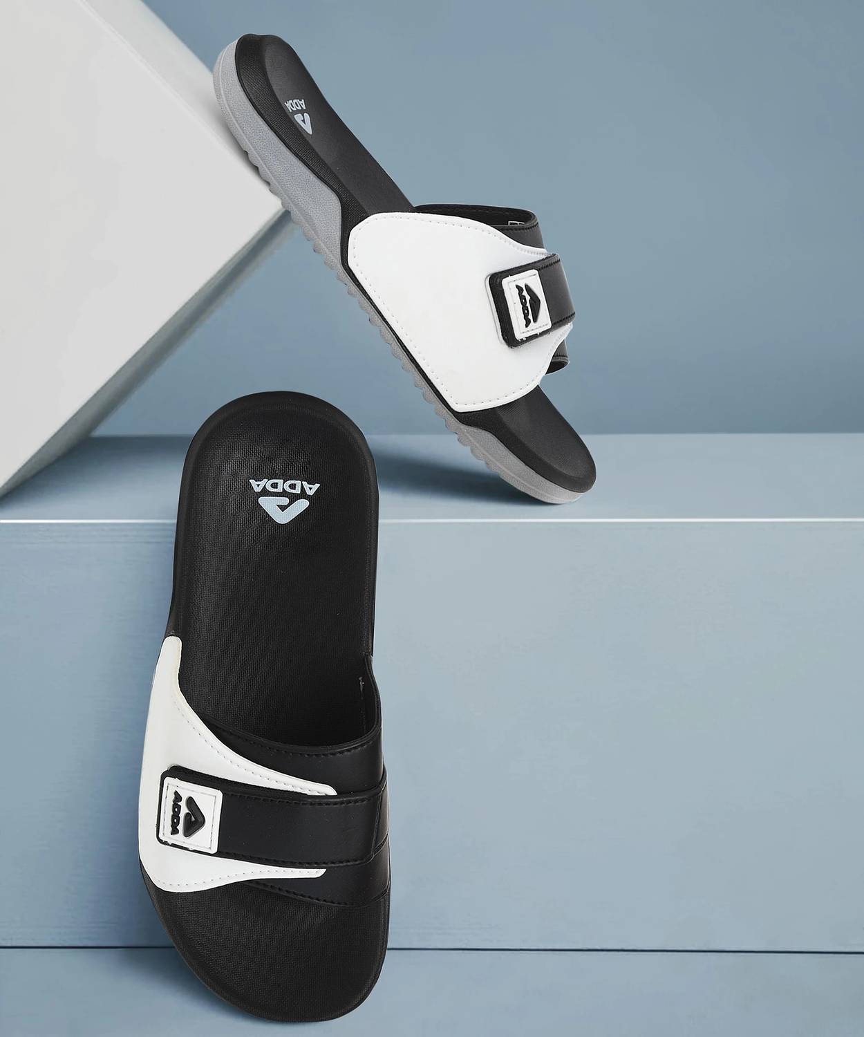 Adda Men Black Slides - Image 1
