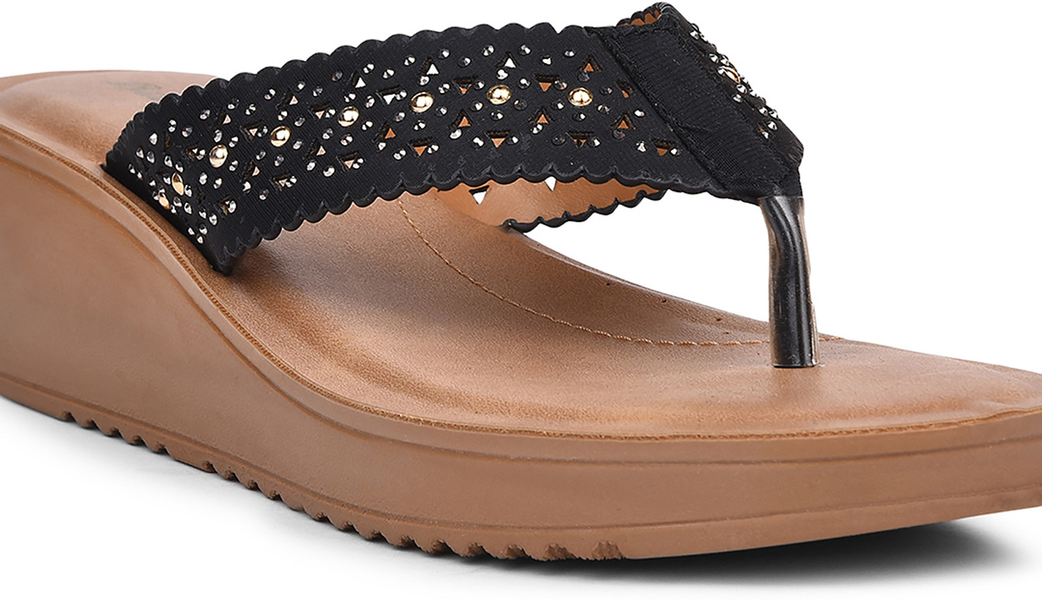 Image of Bata Women Flip Flops (Black, 6)