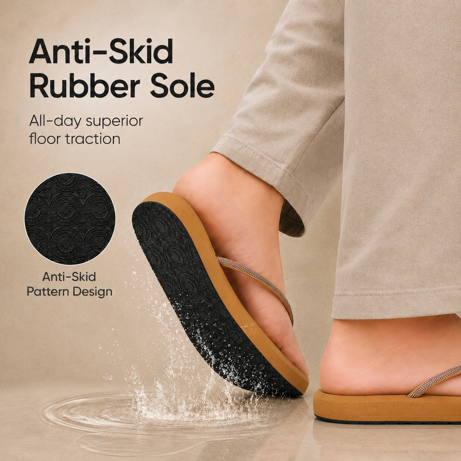 Image of Ortho + Rest Women Women Doctor Soft MCR Ortho Comfort Lightweight Slippers for Heel & Joint Pain Flip Flops