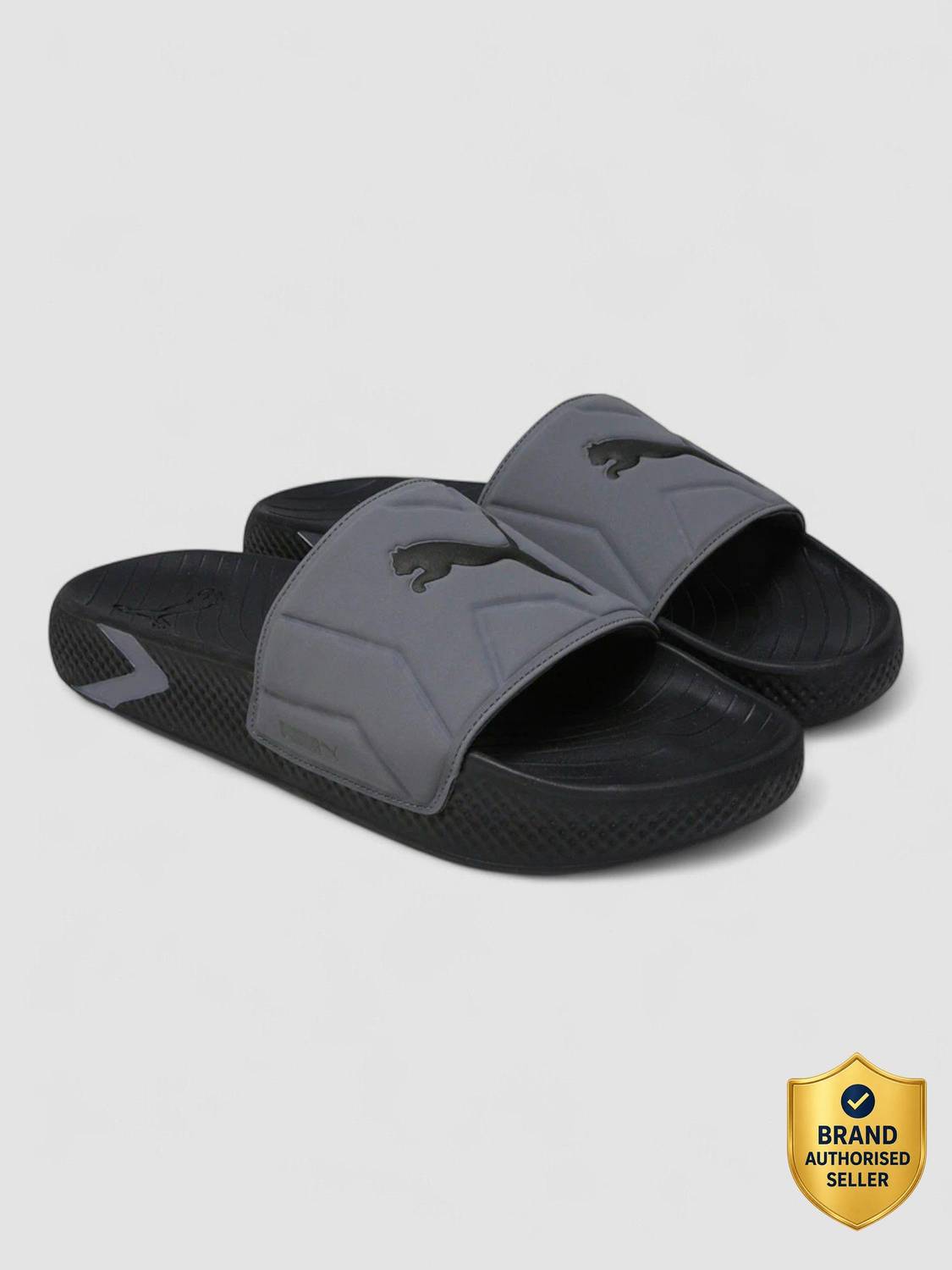 PUMA Men SoftridePro Leadpuff Black Flip Flops - Image 1