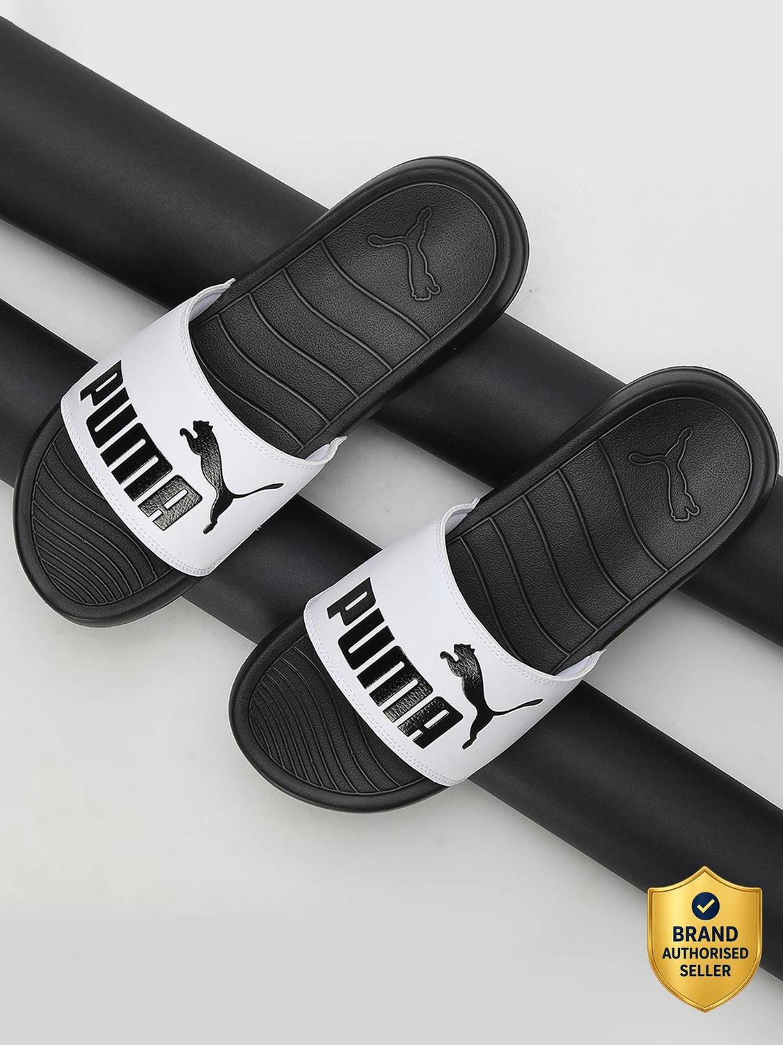 PUMA Men Popcat 20 RES Slides Black - Image 1