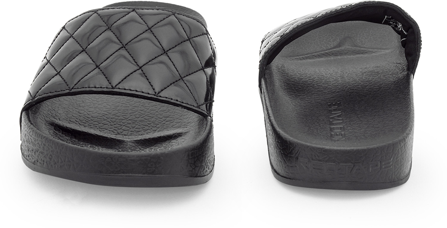 Image of RED TAPE Men Slides (Black, 6)