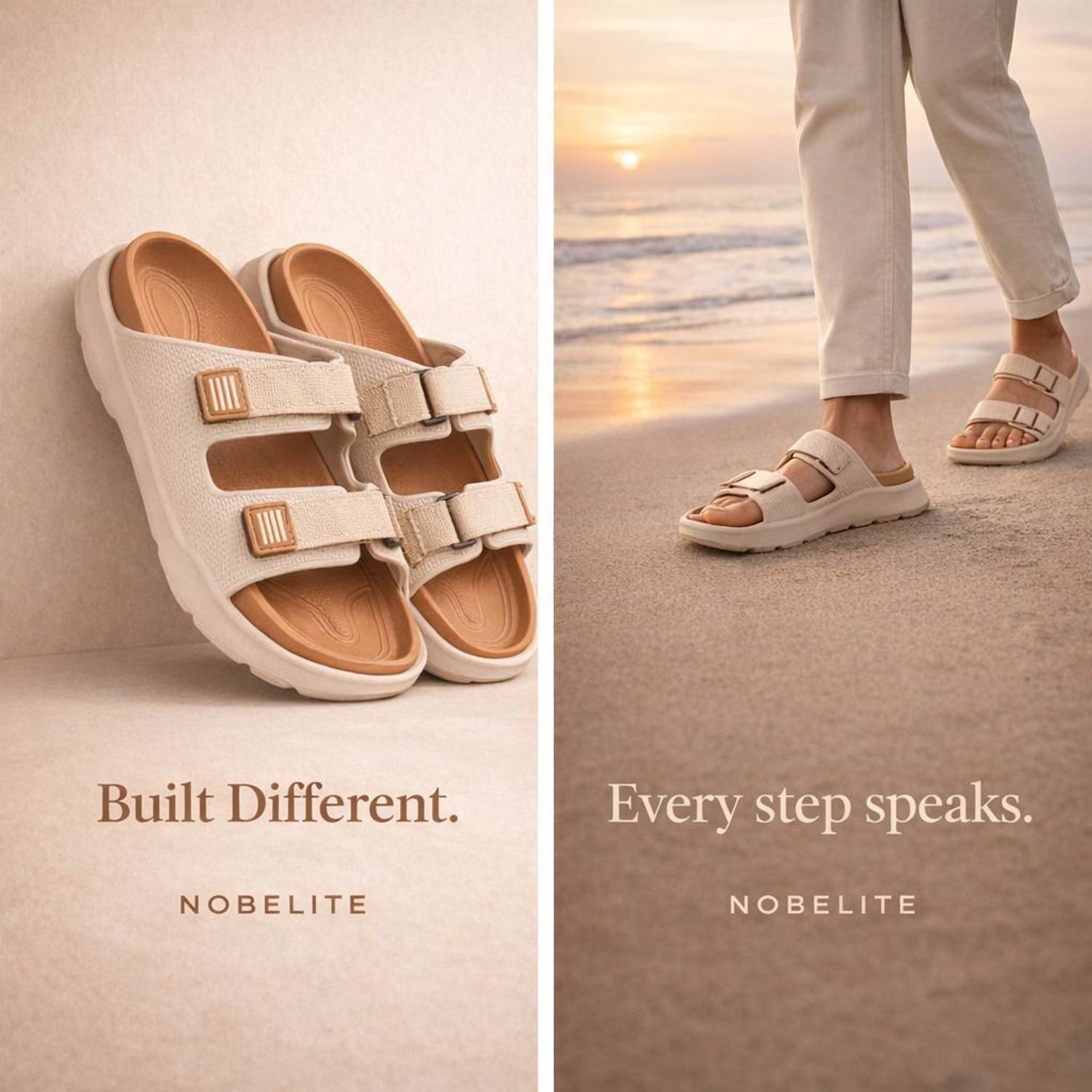 NOBELITE Men Brown Flip Flops - Image 4