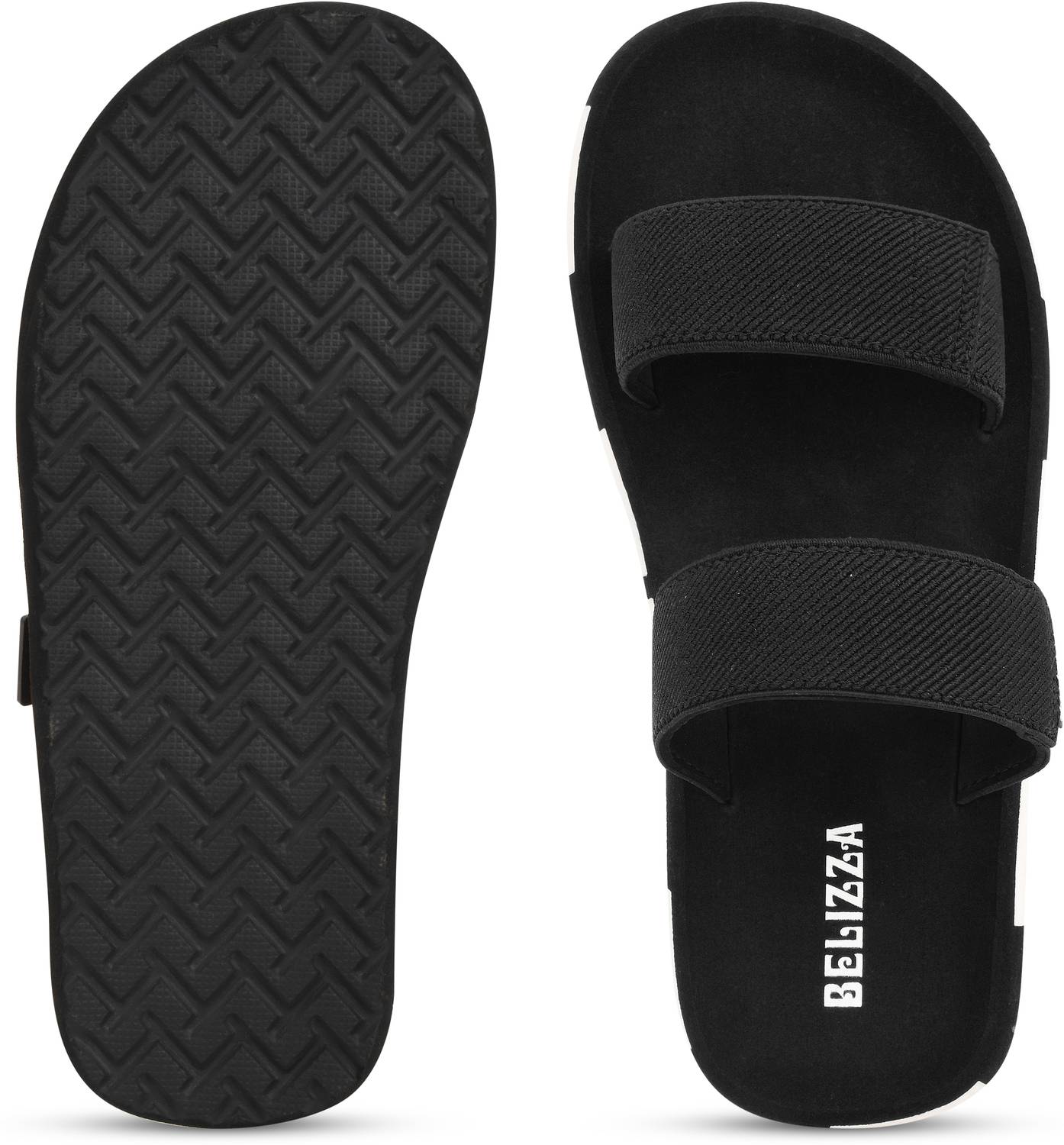 Belizza Men Black Slippers - Image 3