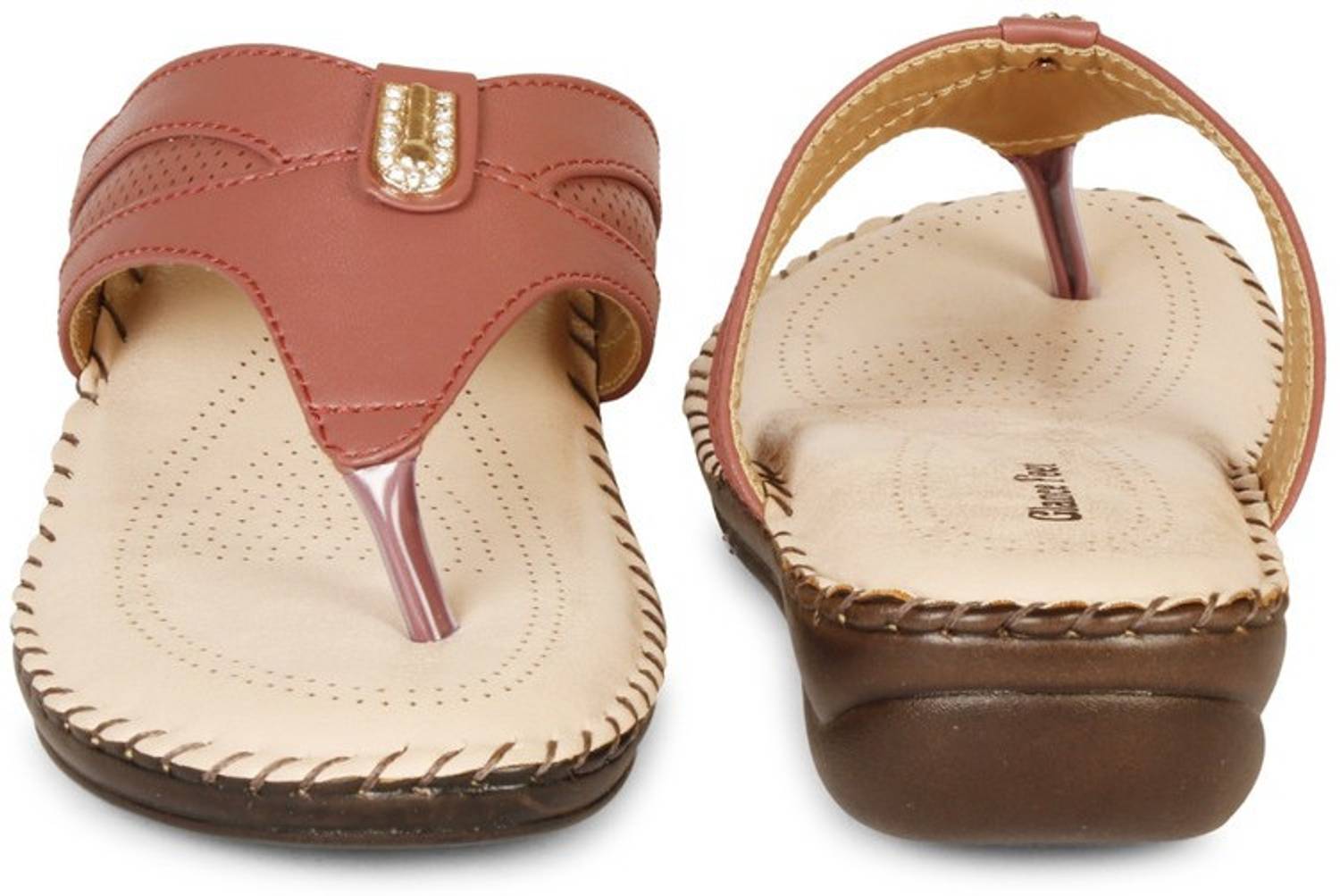 GLANCE FEET Women Pink Slippers - Image 2