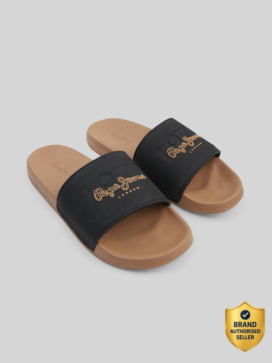 Pepe Jeans Men Brown Slides - Image 1