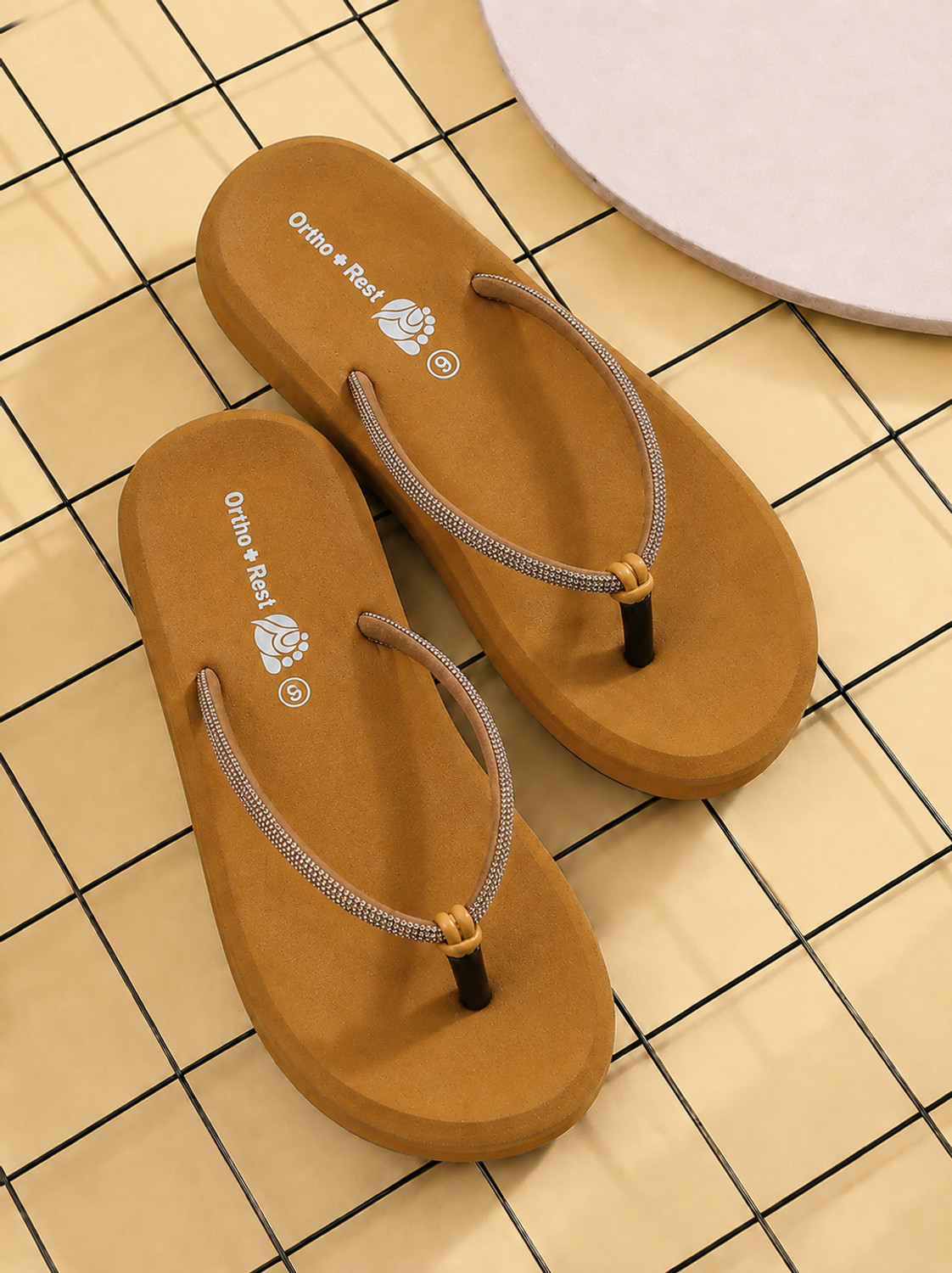 Image of Ortho + Rest Women Women Doctor Soft MCR Ortho Comfort Lightweight Slippers for Heel & Joint Pain Flip Flops