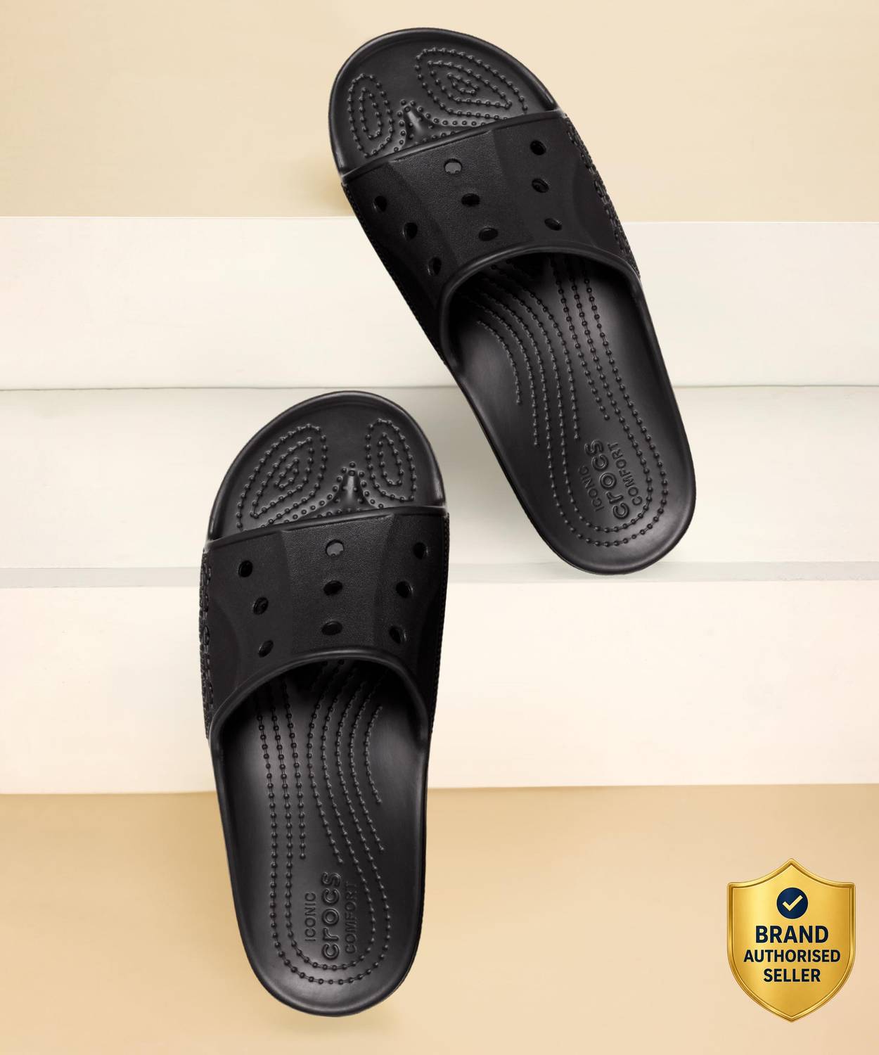 CROCS Unisex Baya II Slides Black - Image 1