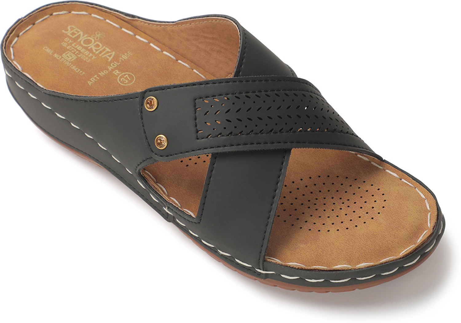Image of LIBERTY Women Slippers (Black, 4)