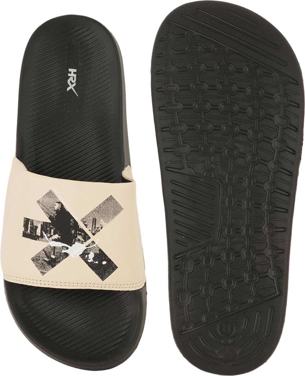 HRX by Hrithik Roshan Unisex Slides Black - Image 3
