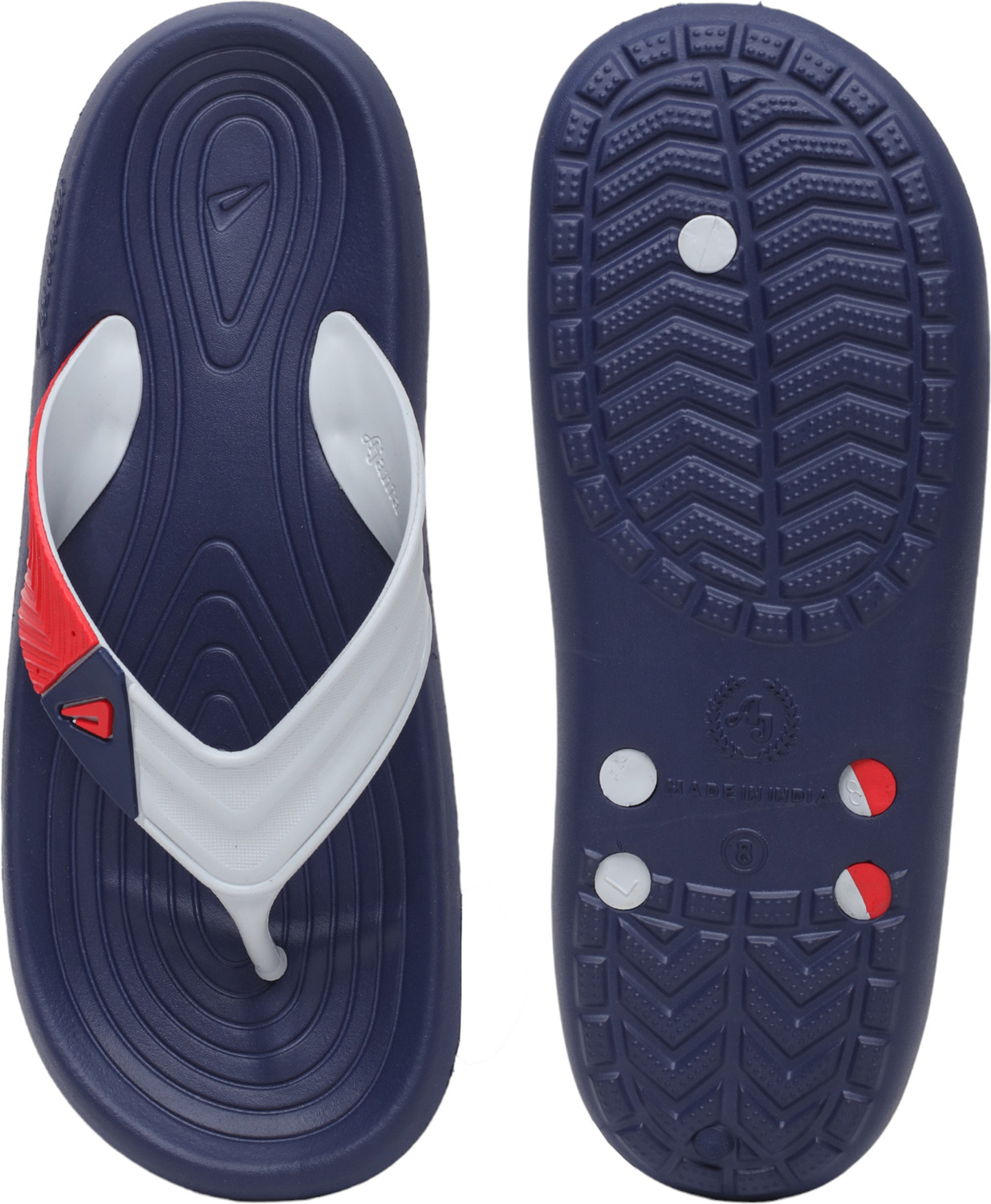 Image of Impakto by Ajanta Men Slippers, V Shape Flip Flops, Lightweight & Comfortable Daily Use Chappal Flip Flops