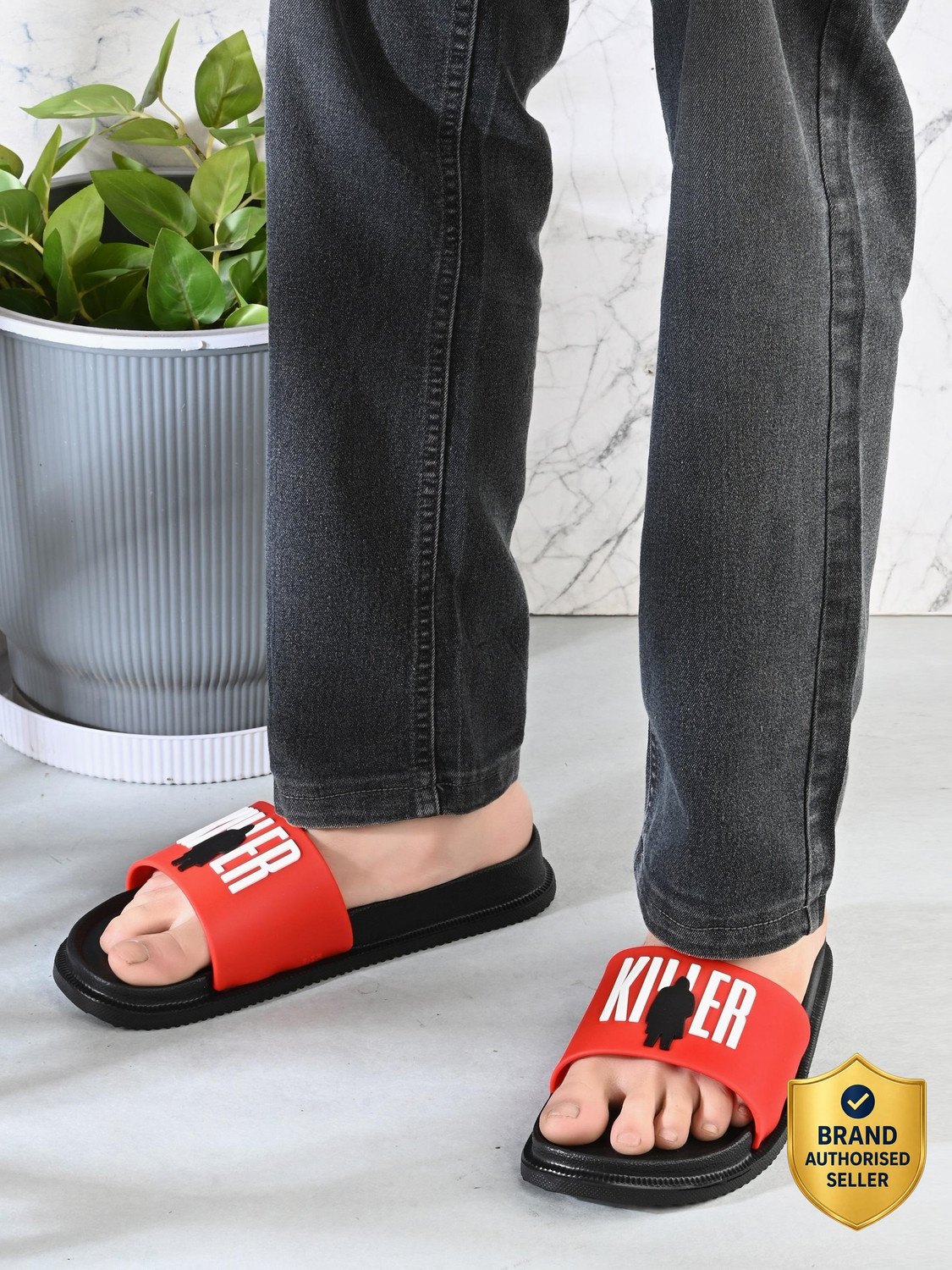 Image of KILLER Men Soft Comfortable Chappal Casual Lightweight Men Slippers for Daily Wear Slides