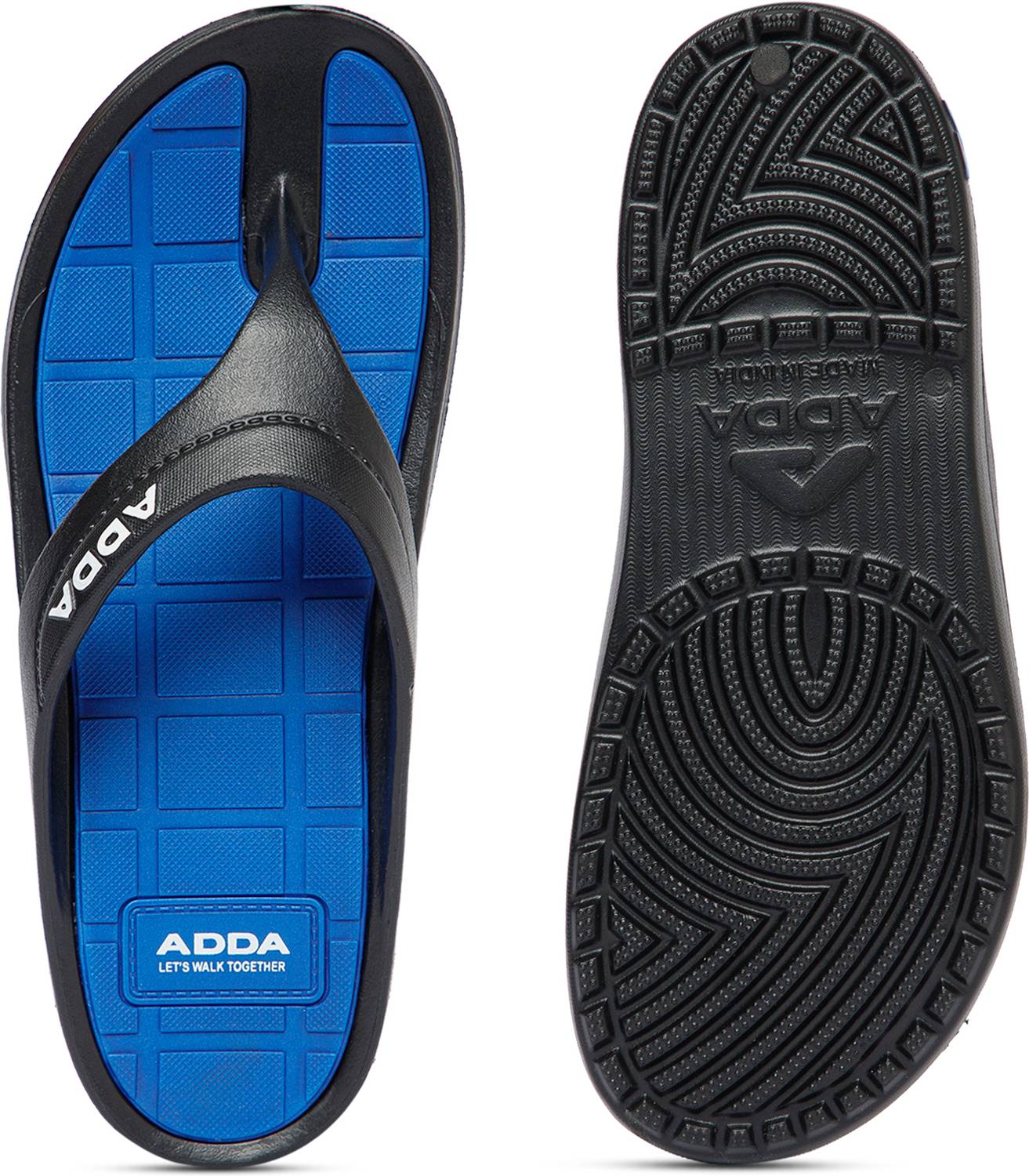 Adda Men Black Slippers - Image 4