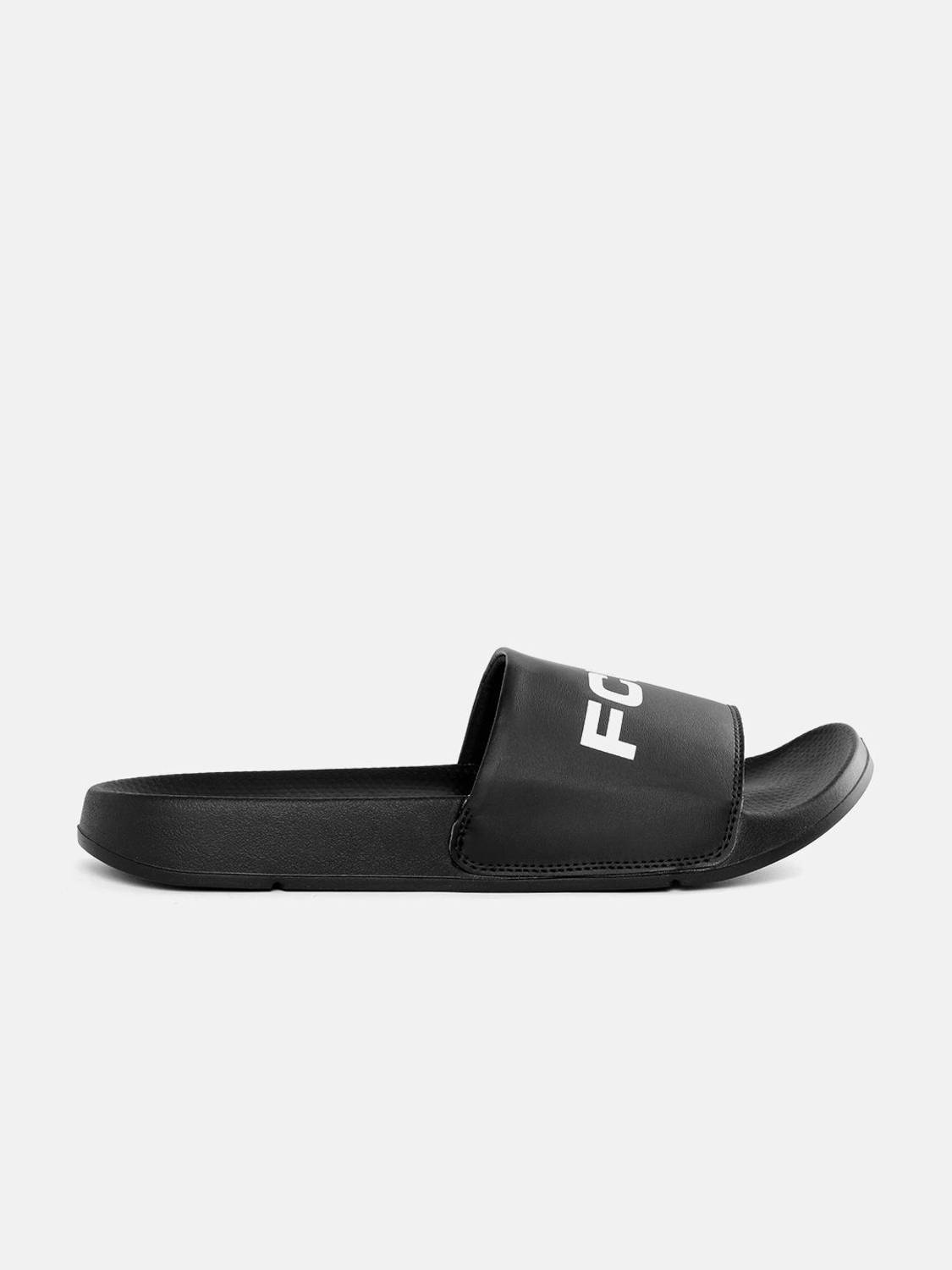 FCUK Men Black Slides - Image 4
