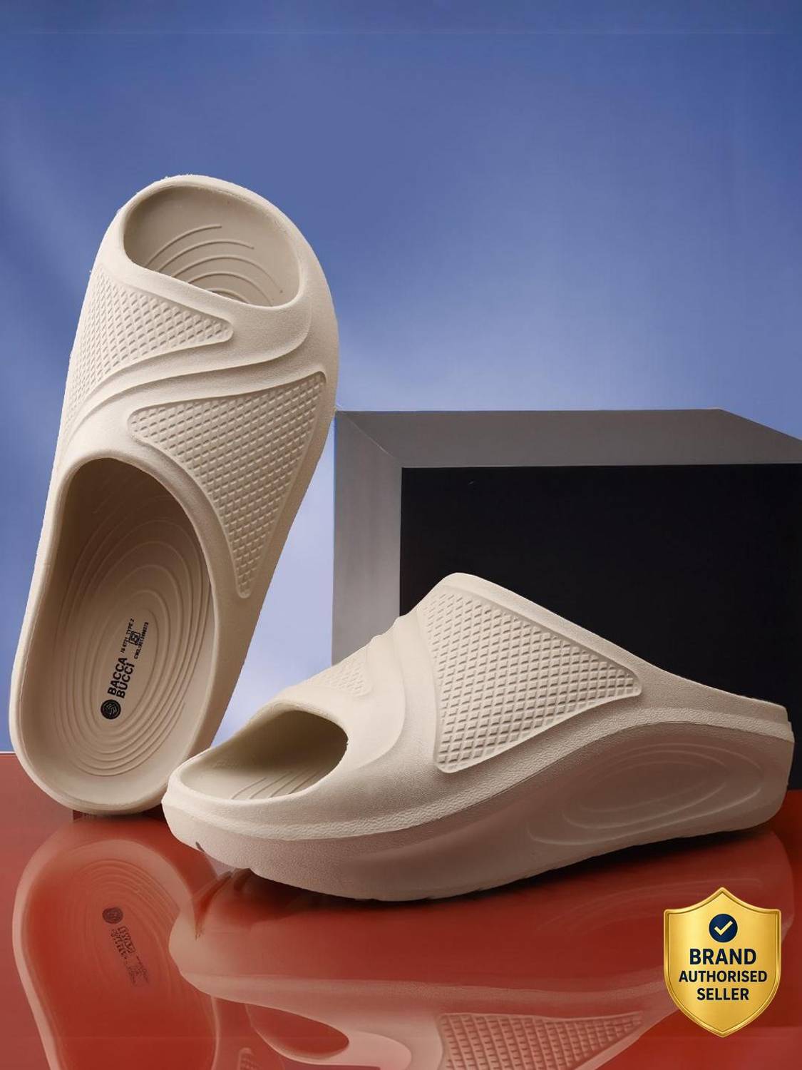 bacca bucci Men Beige Slides