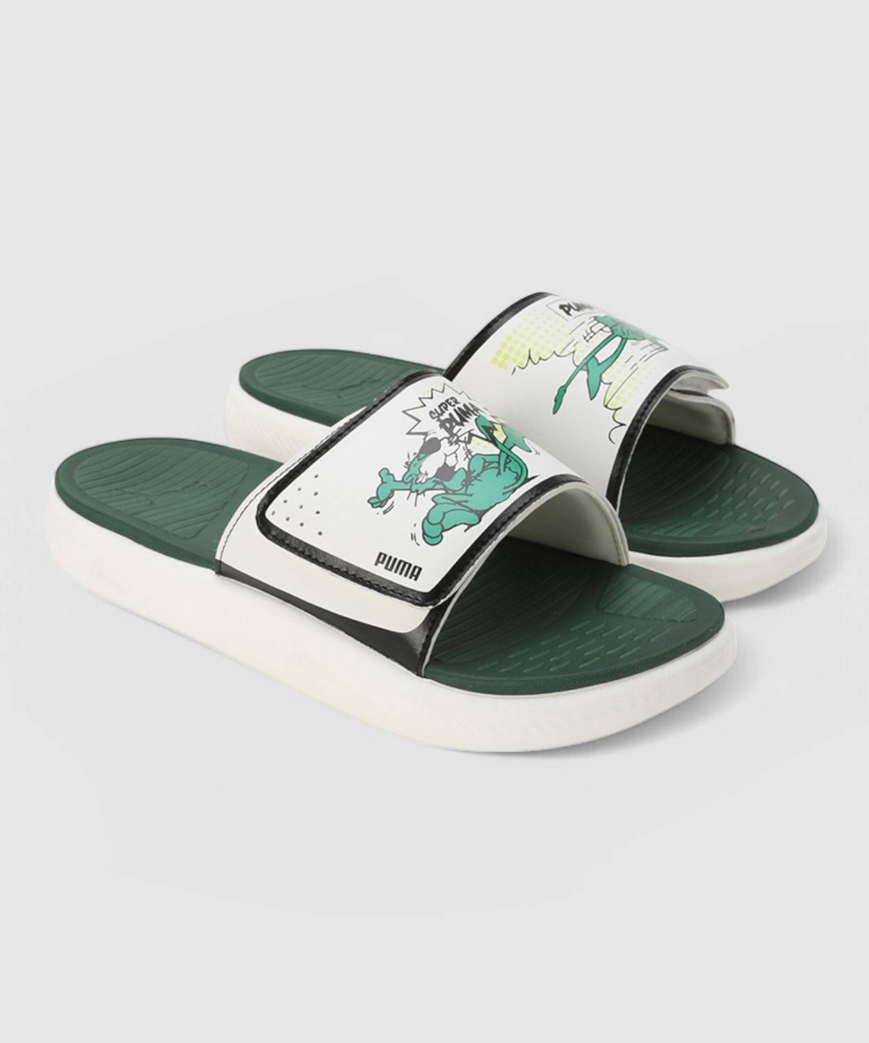 PUMA Men Softride Slide Super Slides Green - Image 5