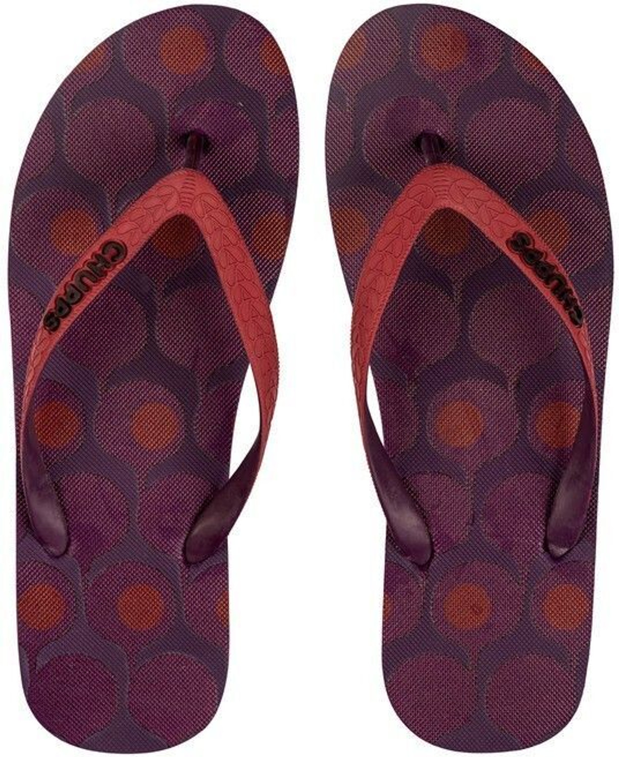 Image of Chupps Men Onion Maroon Soft Footbed Lightweight Flip Flops Chappals For Slippers