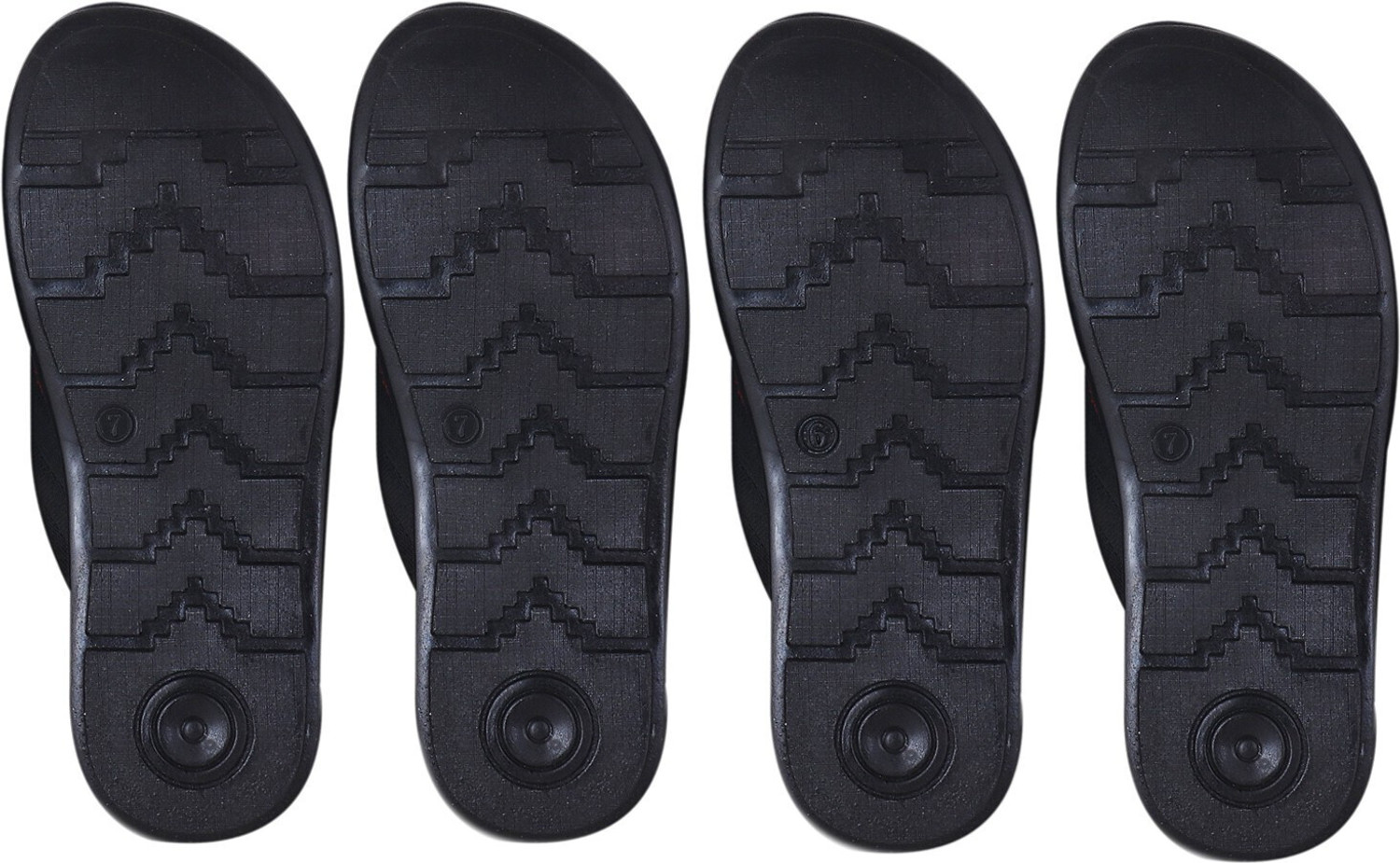 Image of FOOTSTAIR Men Set of 4 Men's Pu Slipper /Chappal Flip Flops