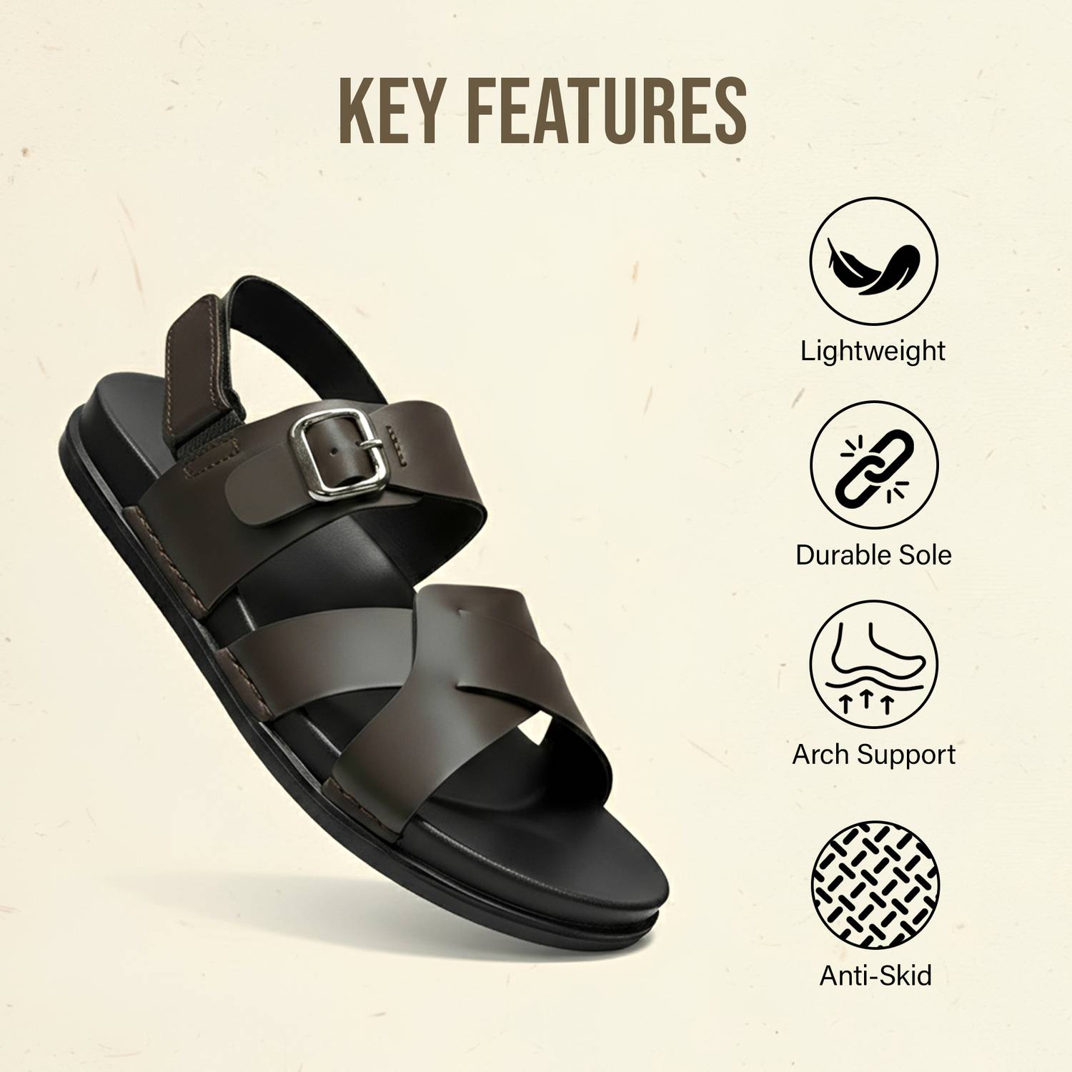 BRUTON Men Ortho Comfort Flip Flops - Image 3
