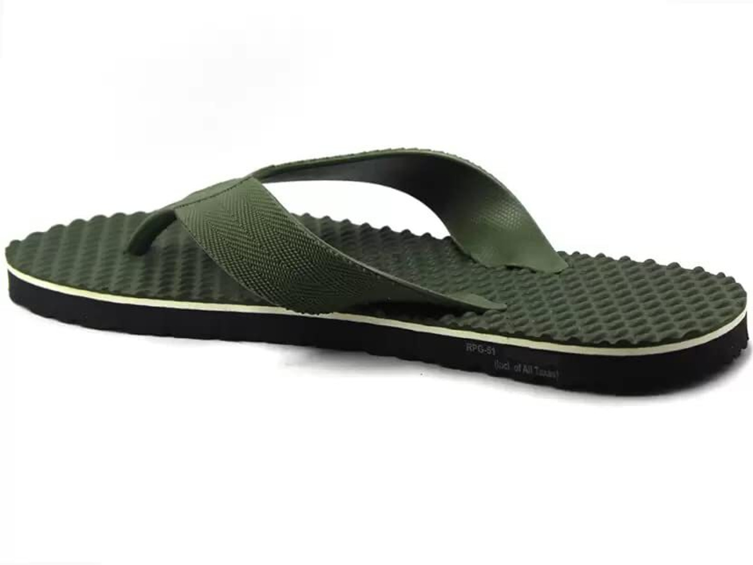 Image of Relaxo Men Slippers (Olive, 6)