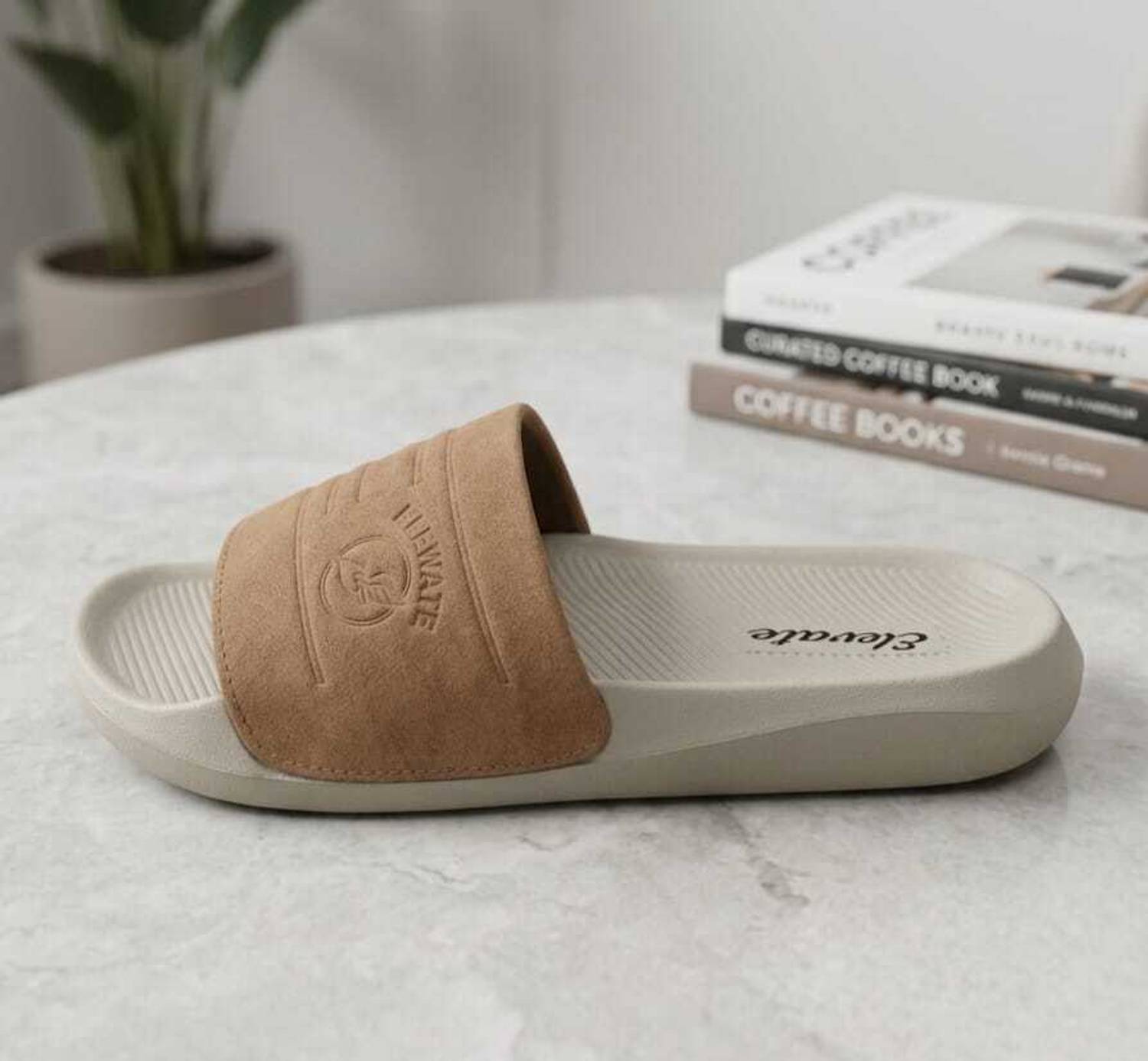 Elevate Steps Men Slides Brown - Image 2