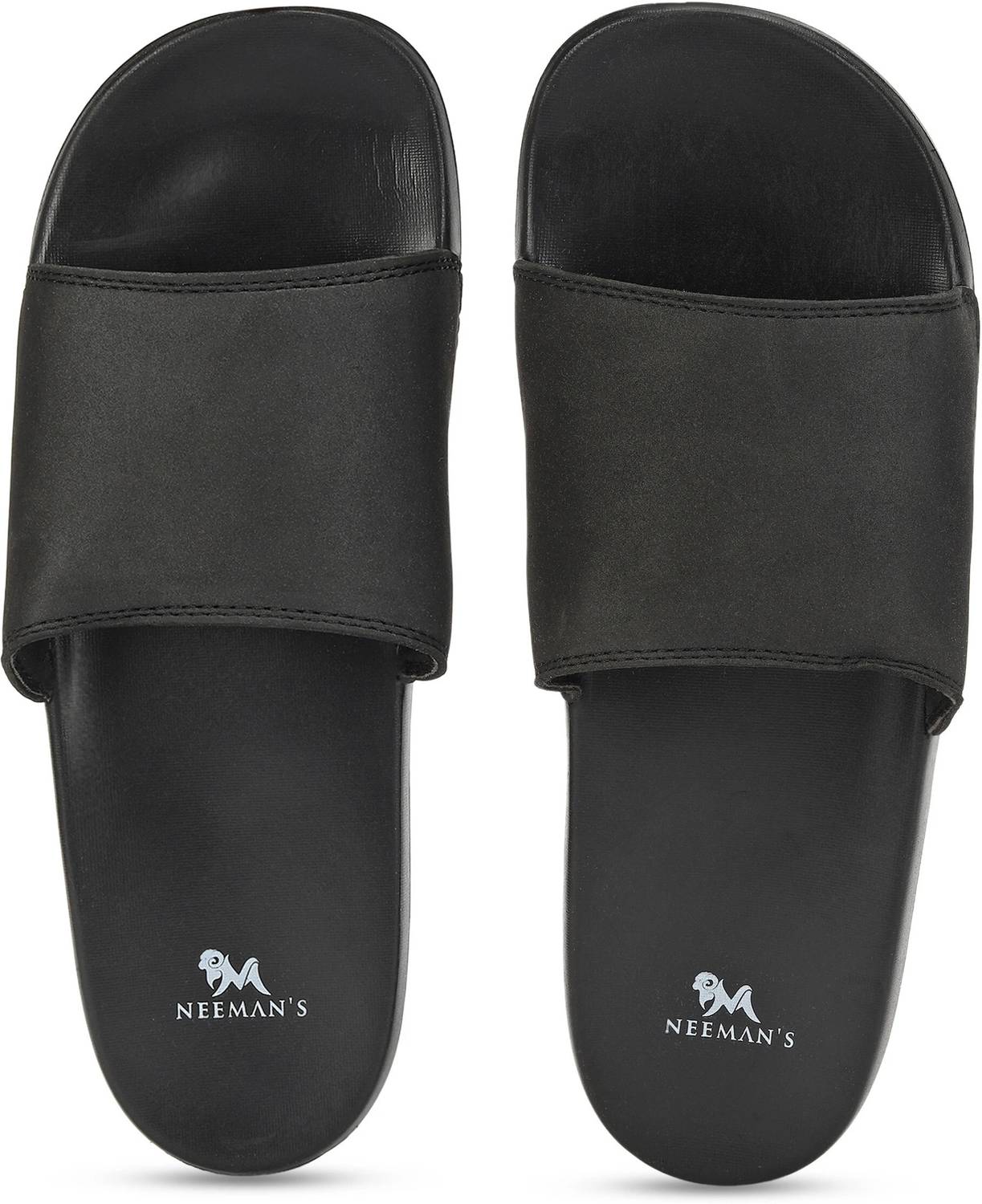 Neemans Men Black Slides - Image 3