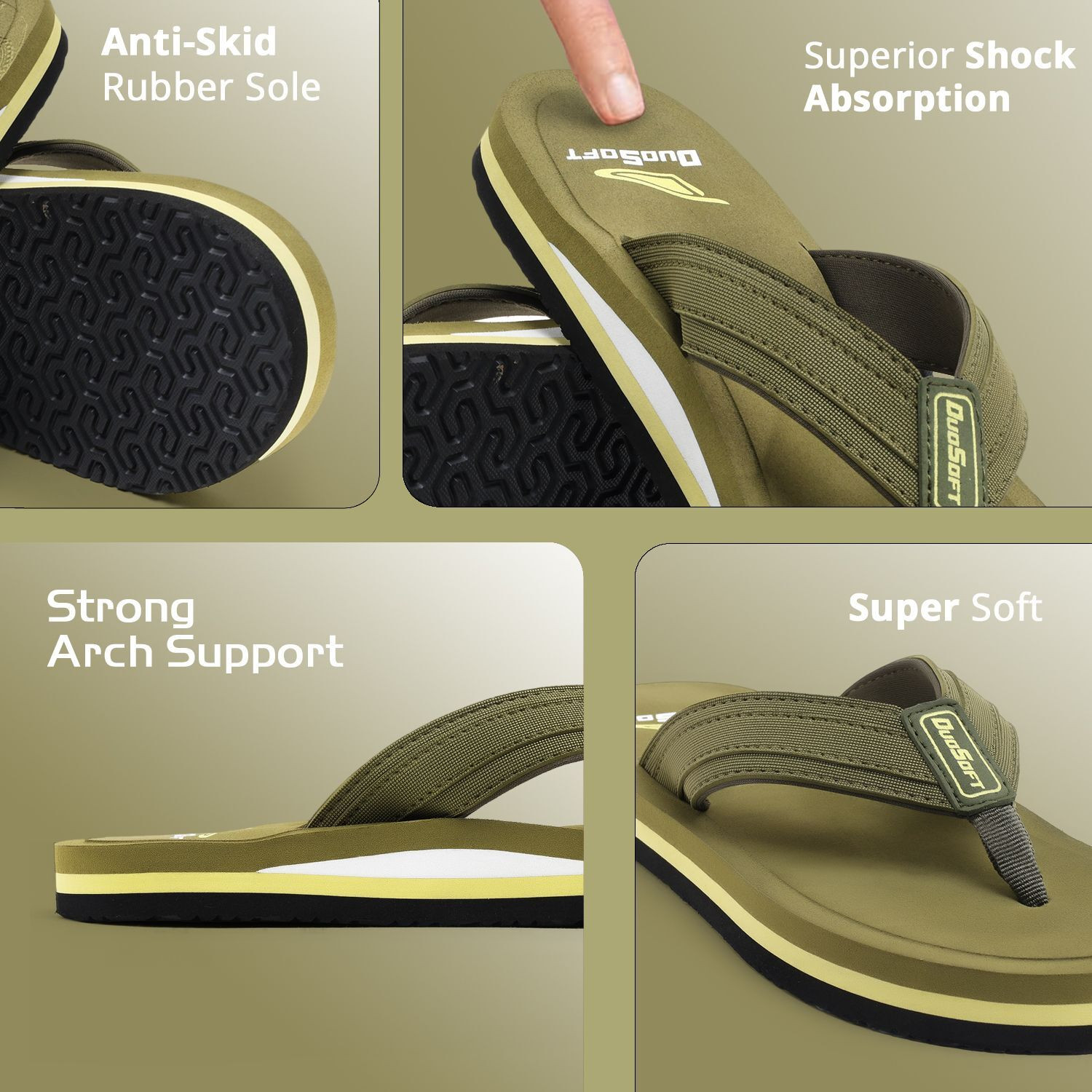Image of DUOSOFT Men Doctor|Orthopedic|Lightweight|Antiskid Non Slip Slippers