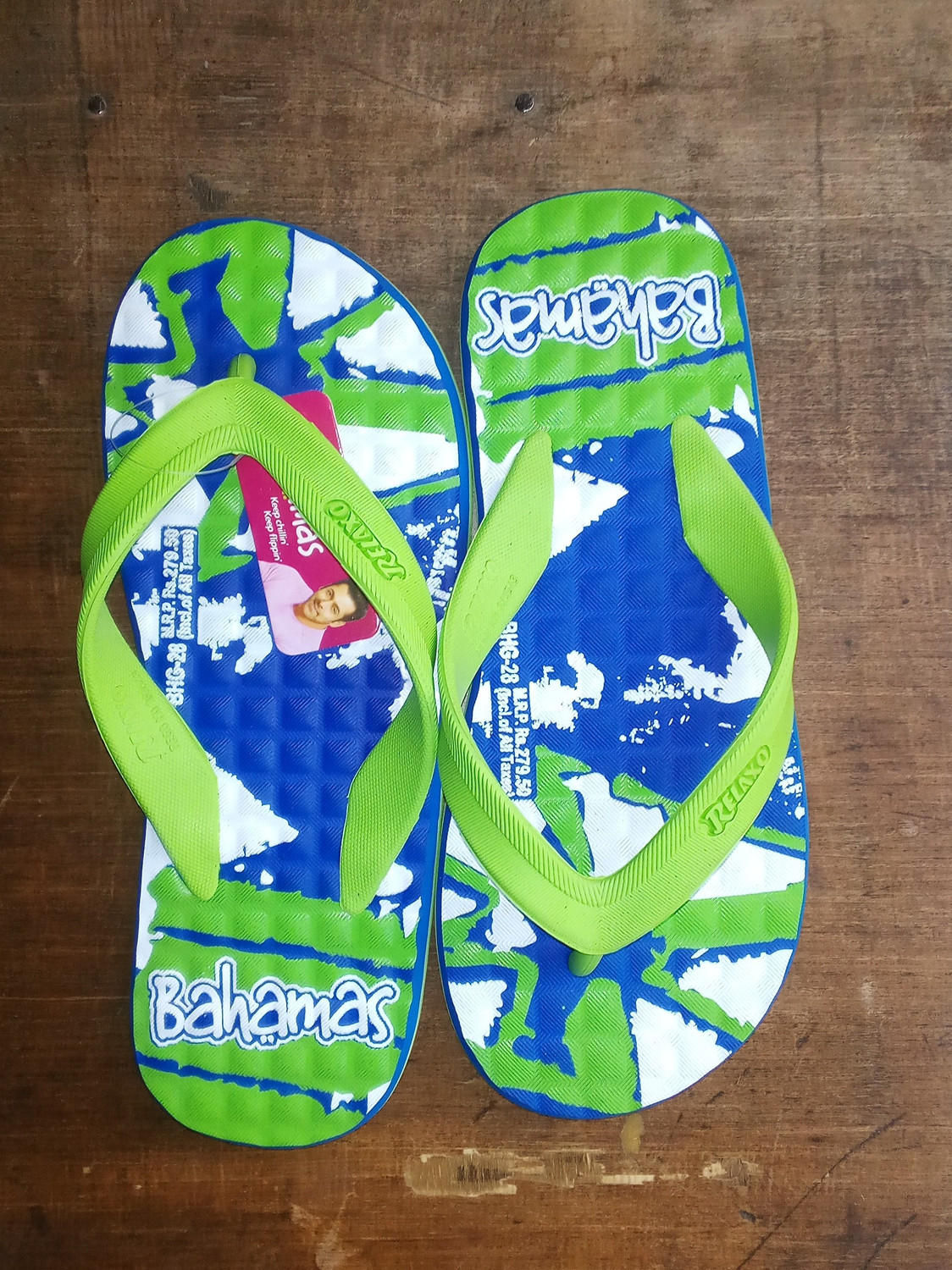 Image of Relaxo Men Flip Flops (Green, 10)