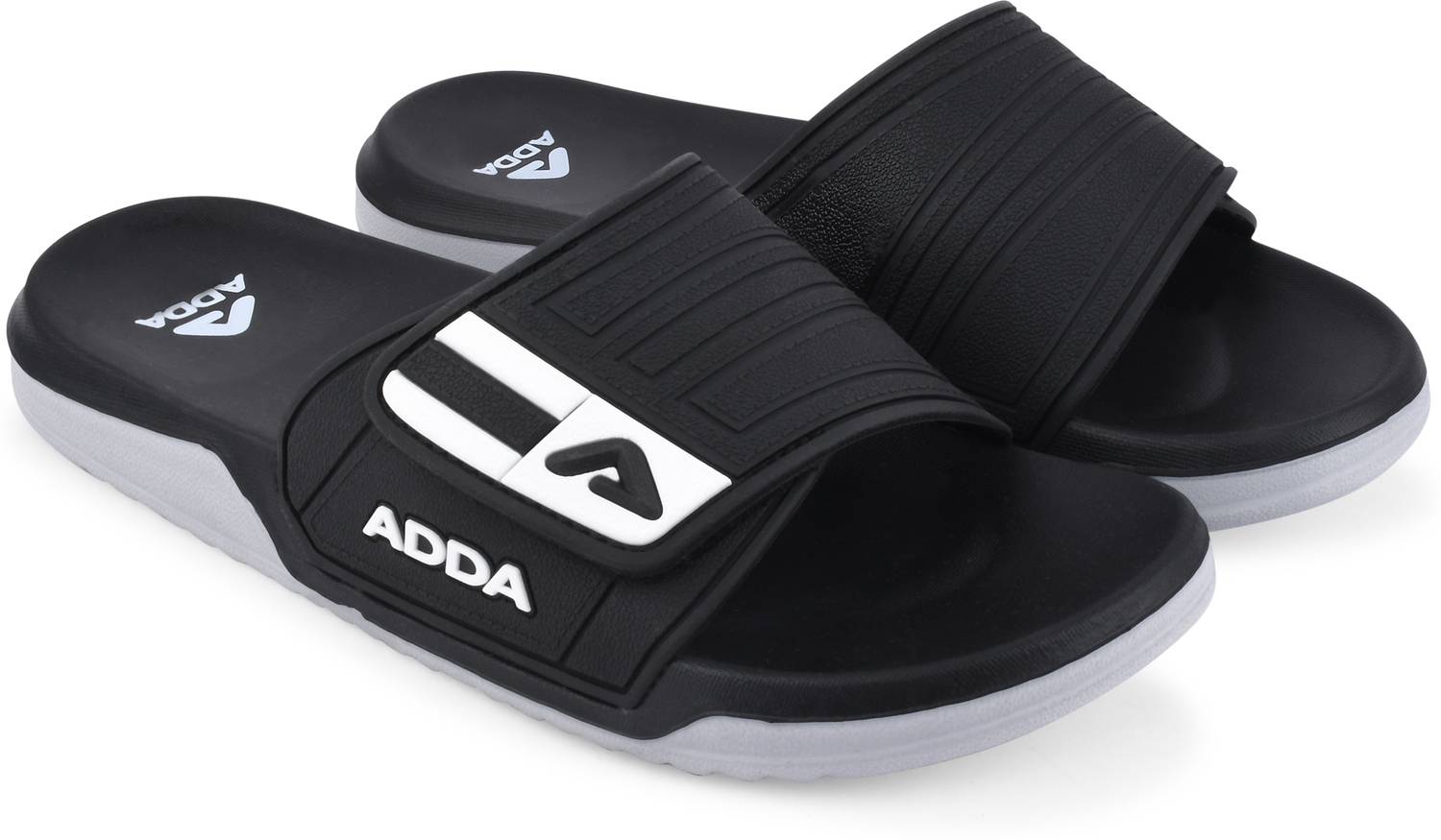 Adda Men Black Slides - Image 5