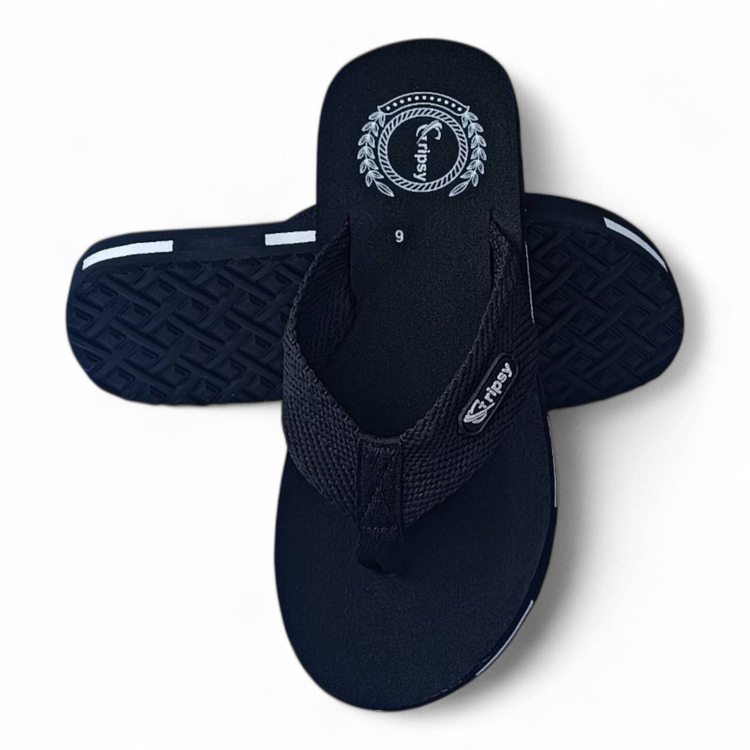 Gripsy Men Flip Flops - Black - Image 3