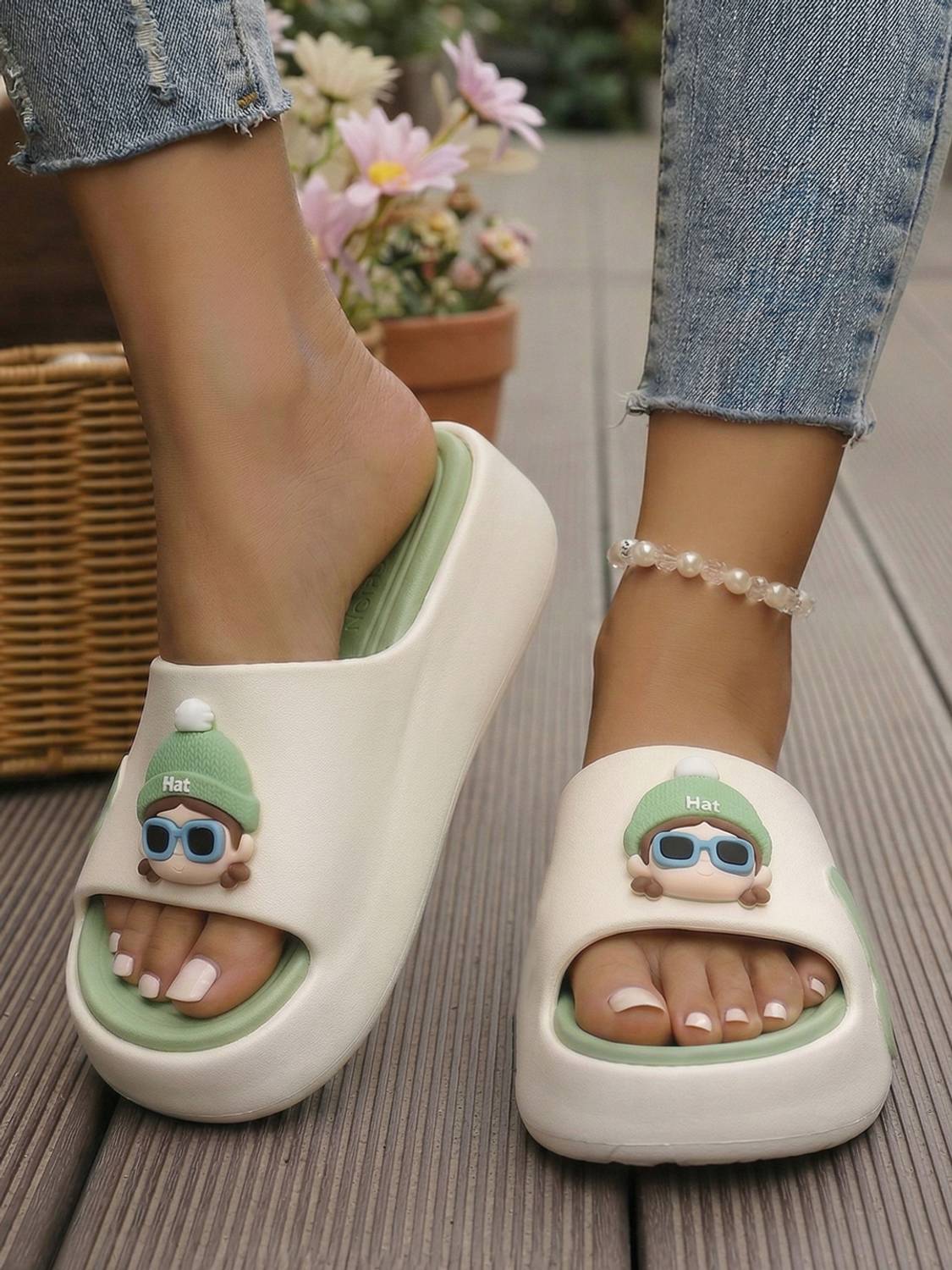 LookShine Women Slides Green - Image 4