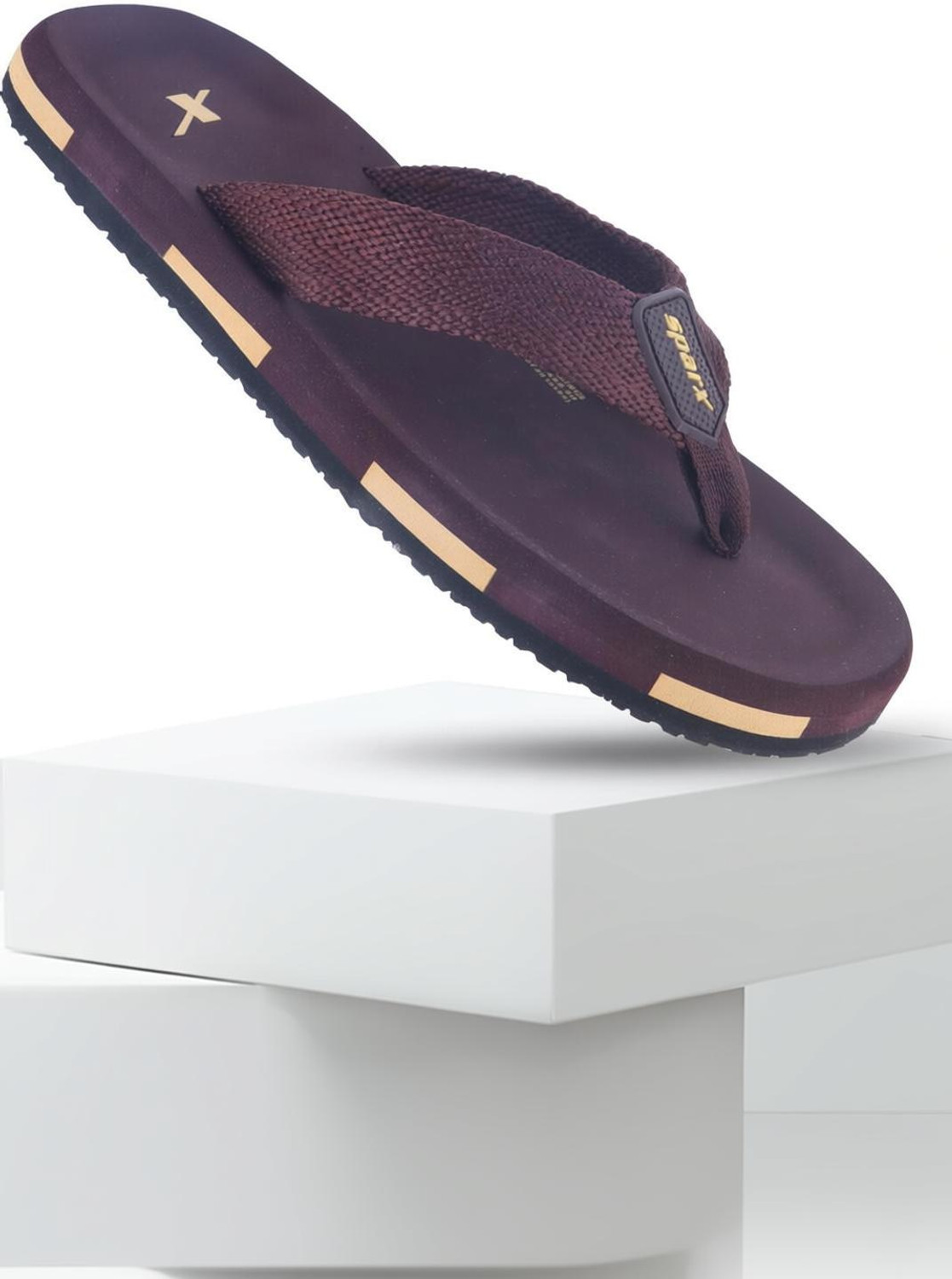 Image of Sparx Men Flip Flops (Brown, Brown, 7)