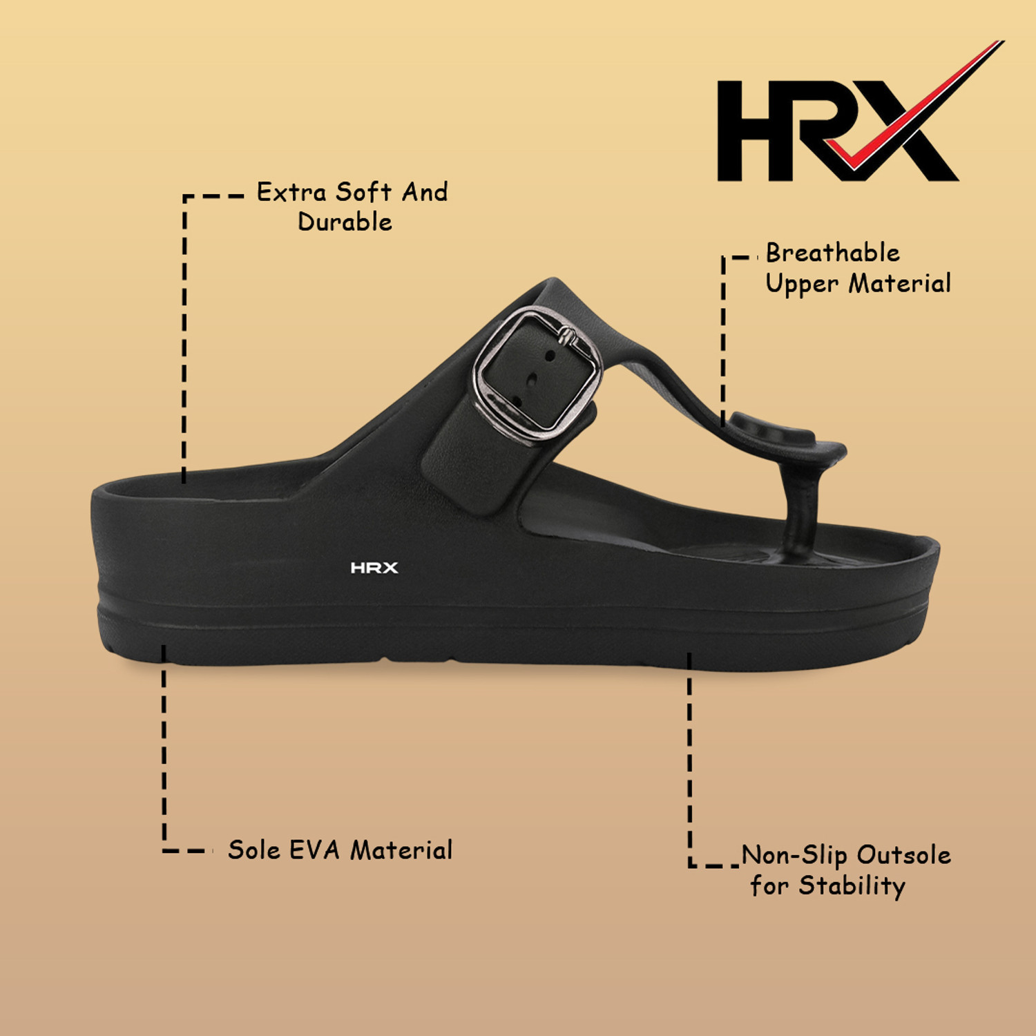Image of HRX by Hrithik Roshan Men Slippers