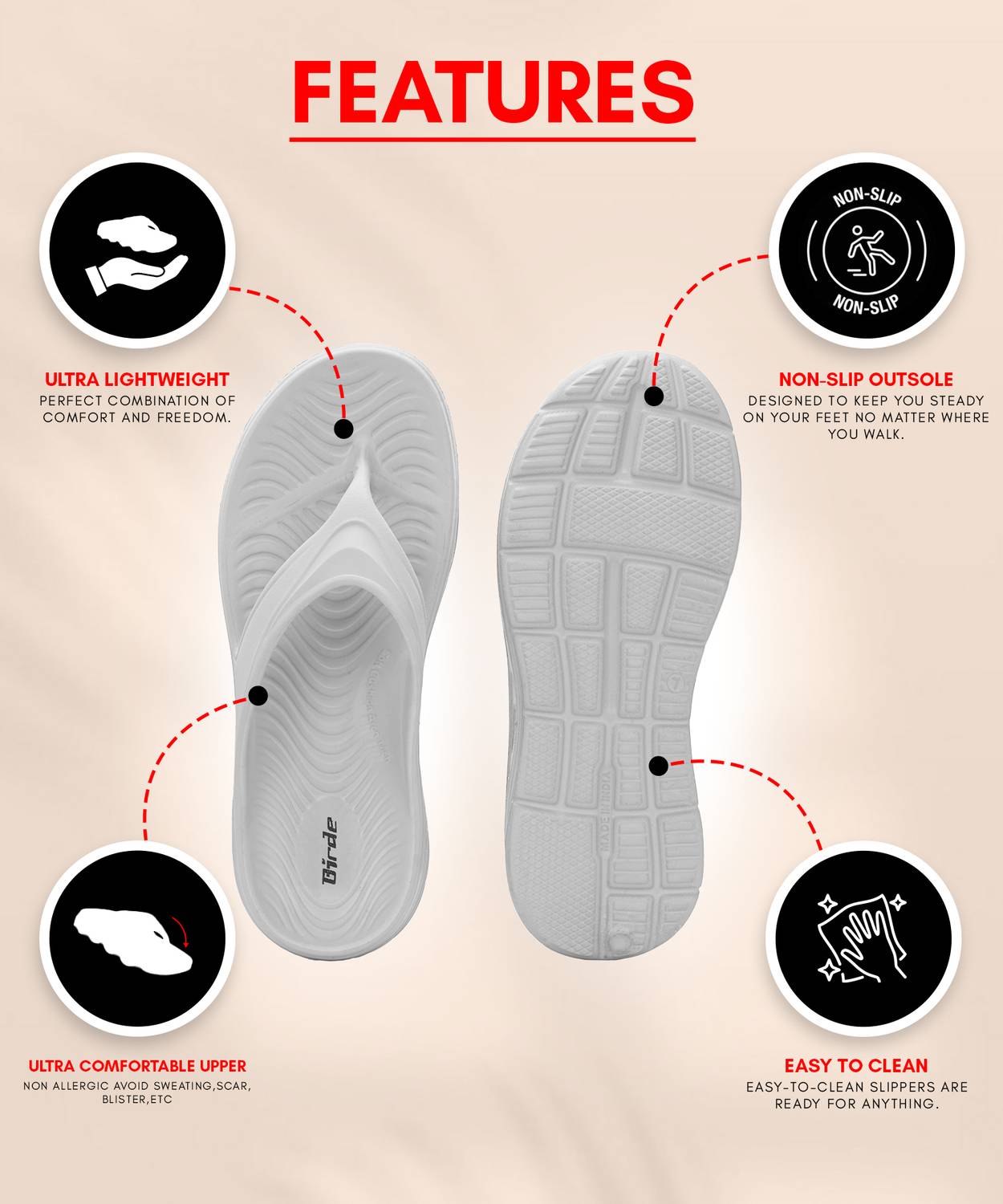 Birde Men Super Soft EVA Slippers Gray - Image 3
