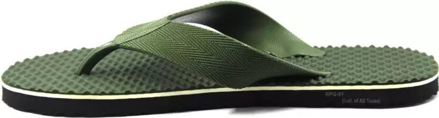 Image of Relaxo Men Slippers (Olive, 6)