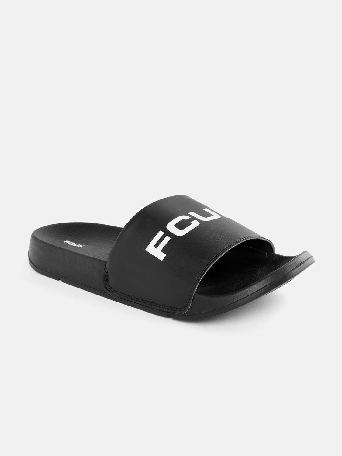 FCUK Men Black Slides - Image 3